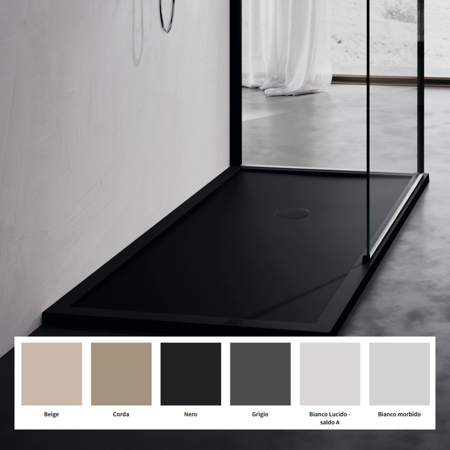 # PIATTO DOCCIA Olimpic Plus - NOVELLINI rinforzato con profili in acciaio