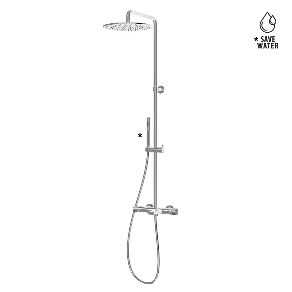 Colonna Vasca con Corpo Freddo e Miscelatore Termostatico per Bagno di Design