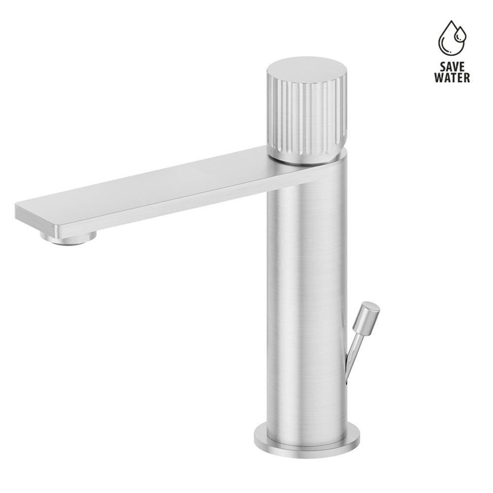 Miscelatore Monocomando Lavabo in Acciaio Inox Design Moderno per Bagno di Qualità