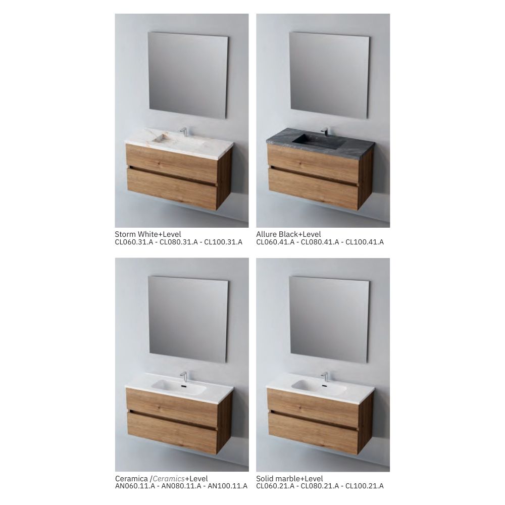 # MOBILE SOSPESO F4 ANCONA LEGNO LAMINATO ART 60Cm - NOFER mobile bagno con 2 cassetti
