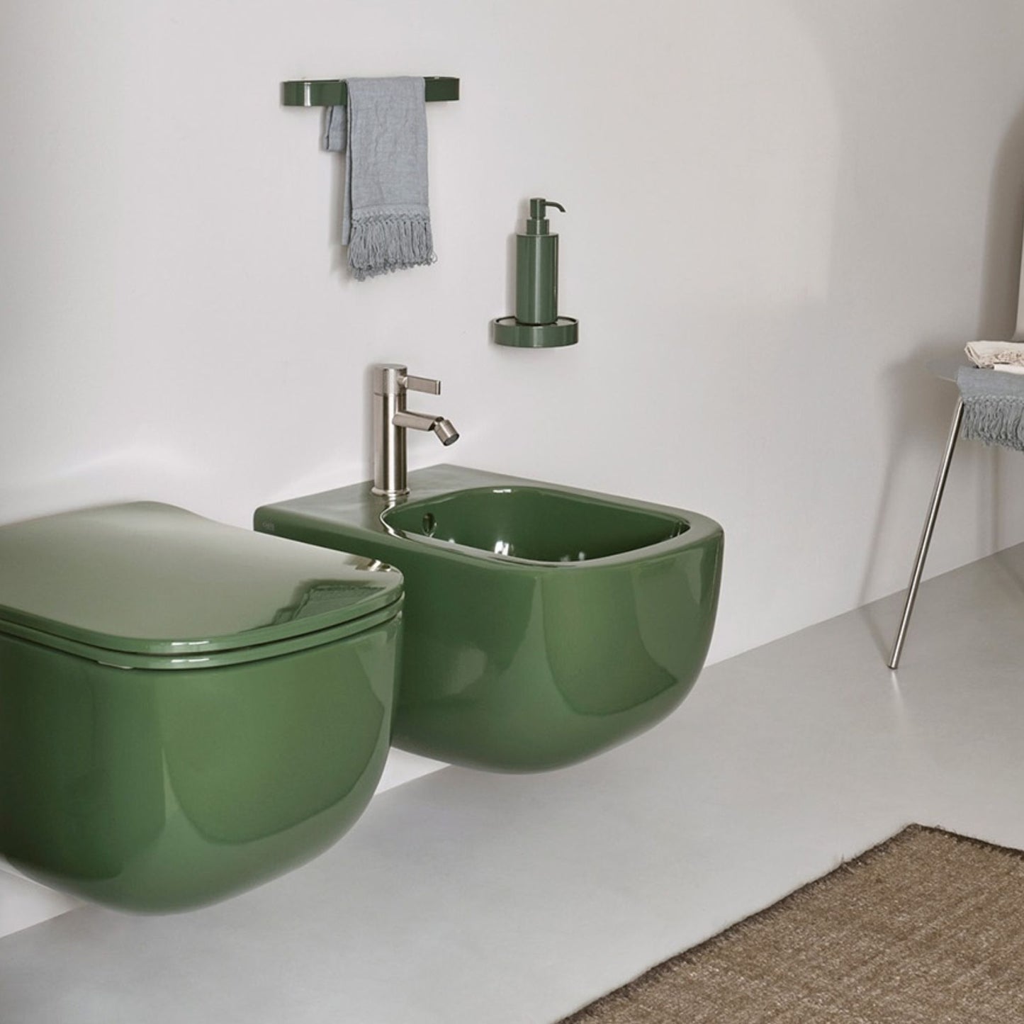 # BIDET SOSPESO monoforo ERA - CIELO compatibile Combifix con troppopieno e scarico rimless