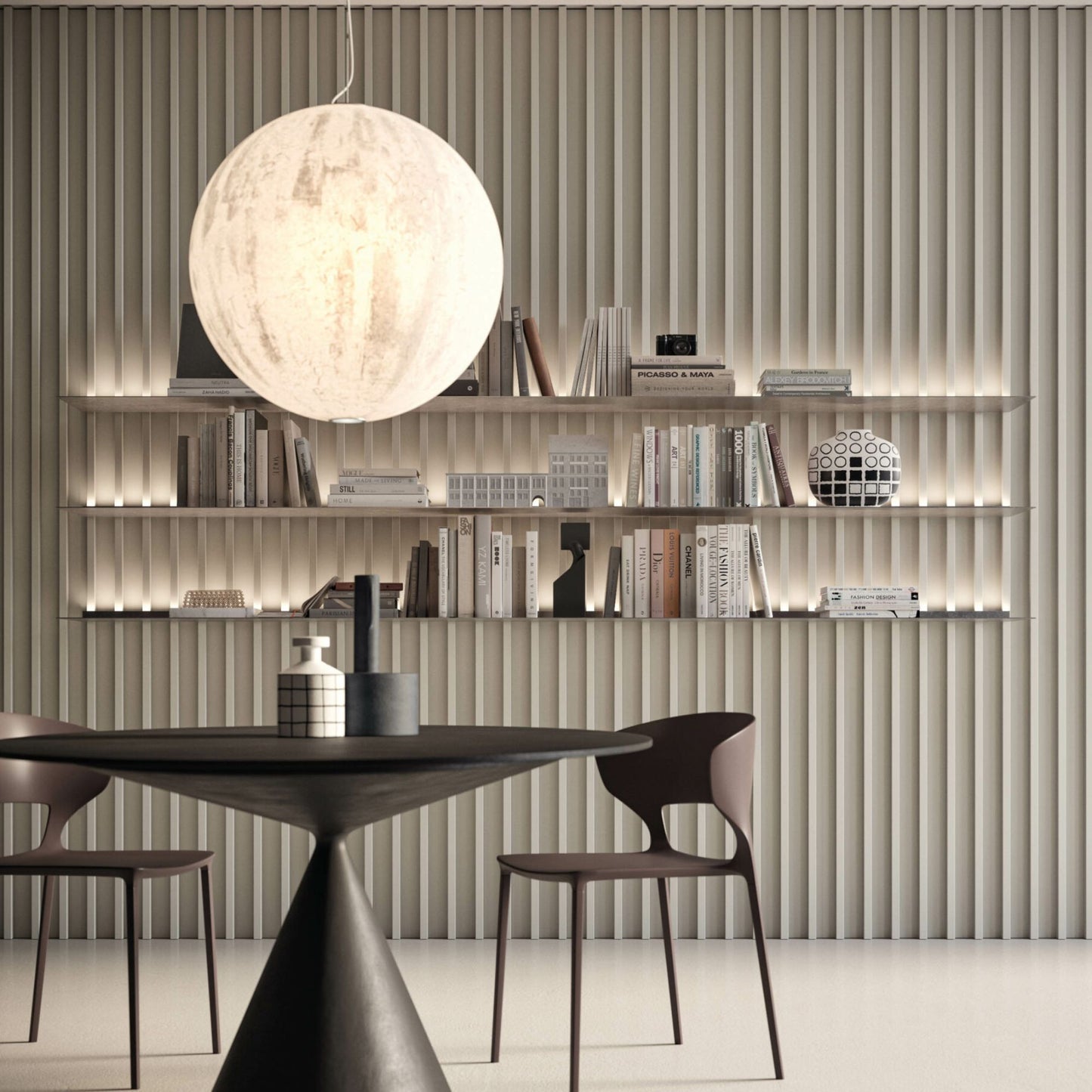 # BOISERIE DOGA - RES ITALIA Rivestimenti per pareti con doghe verticali e finiture personalizzabili