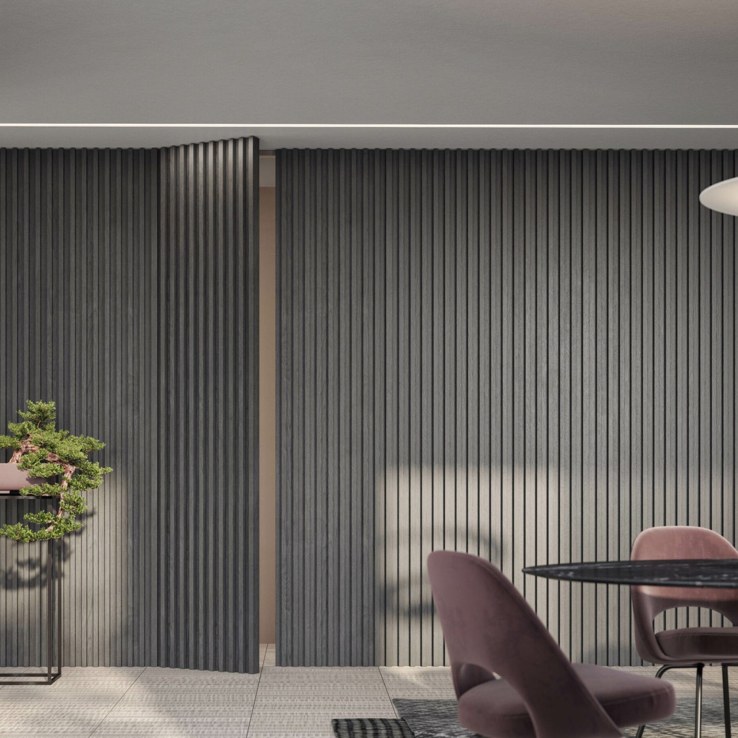 # BOISERIE DOGA - RES ITALIA Rivestimenti per pareti con doghe verticali e finiture personalizzabili
