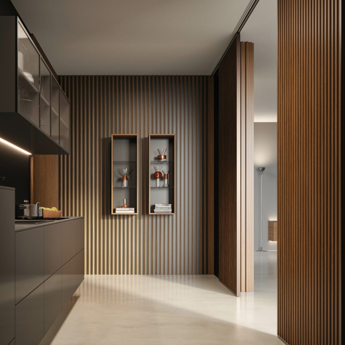 # BOISERIE DOGA - RES ITALIA Rivestimenti per pareti con doghe verticali e finiture personalizzabili