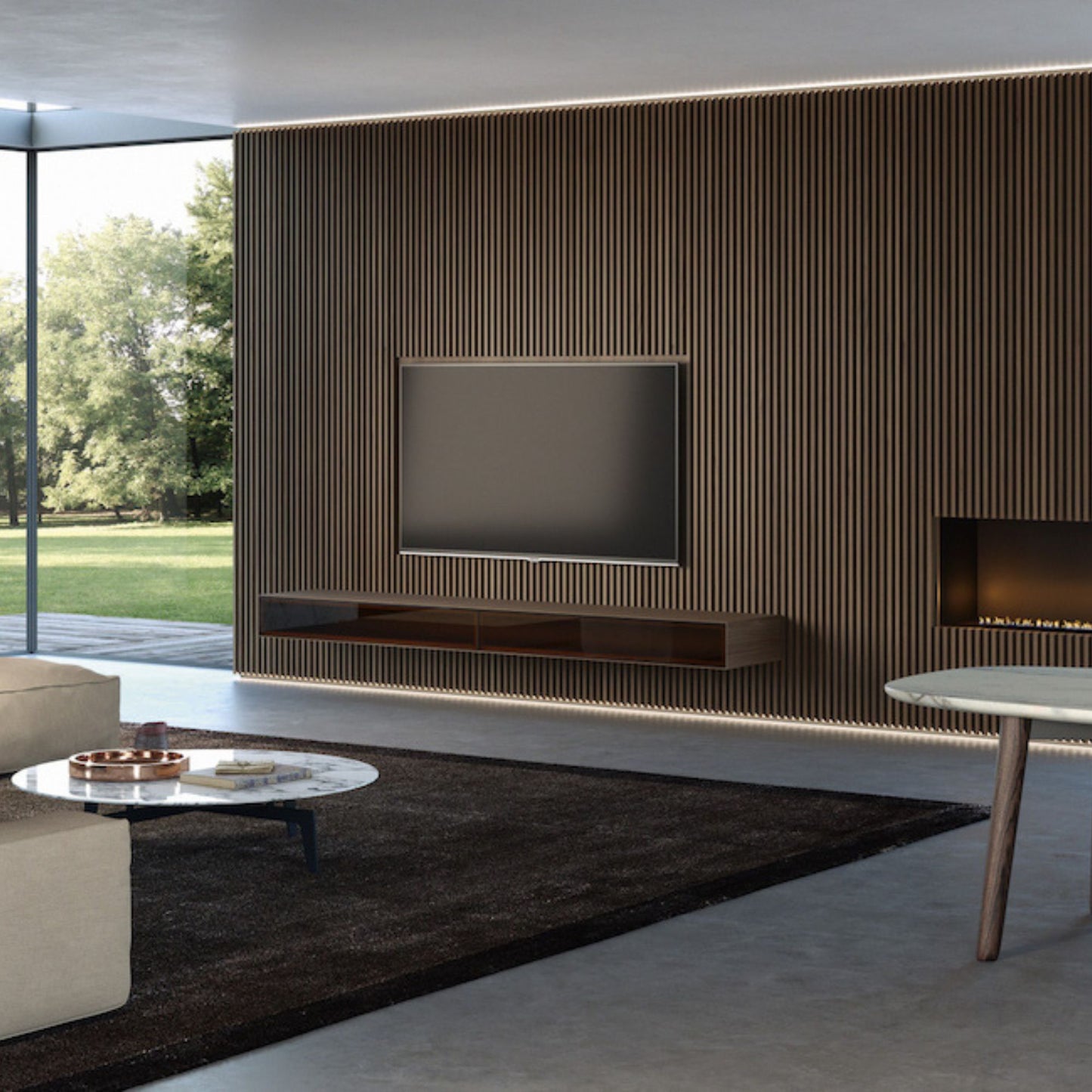 # BOISERIE DOGA - RES ITALIA Rivestimenti per pareti con doghe verticali e finiture personalizzabili