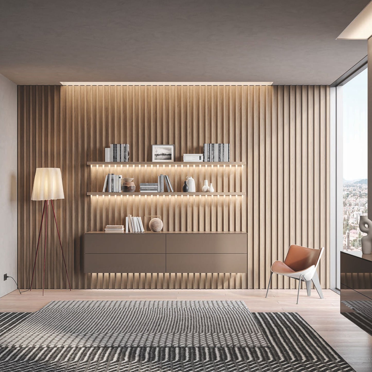 # BOISERIE DOGA - RES ITALIA Rivestimenti per pareti con doghe verticali e finiture personalizzabili
