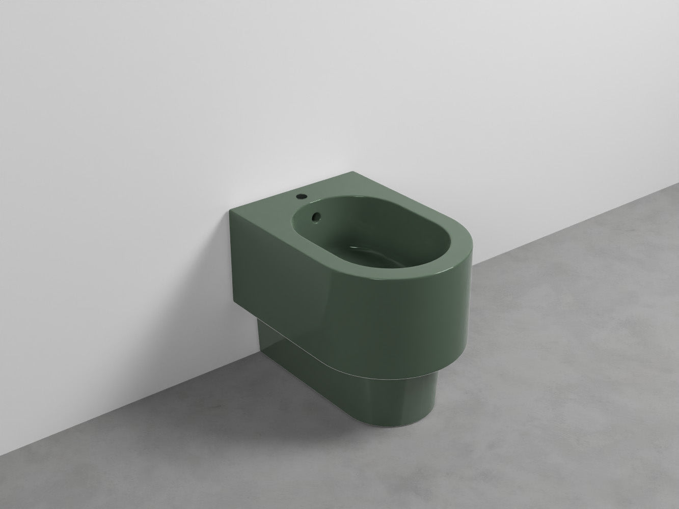 # BIDET A TERRA OTIS in ceramica filo muro monoforo - CIELO Le linee morbide lo rendono ideale per bagni moderni ed eleganti