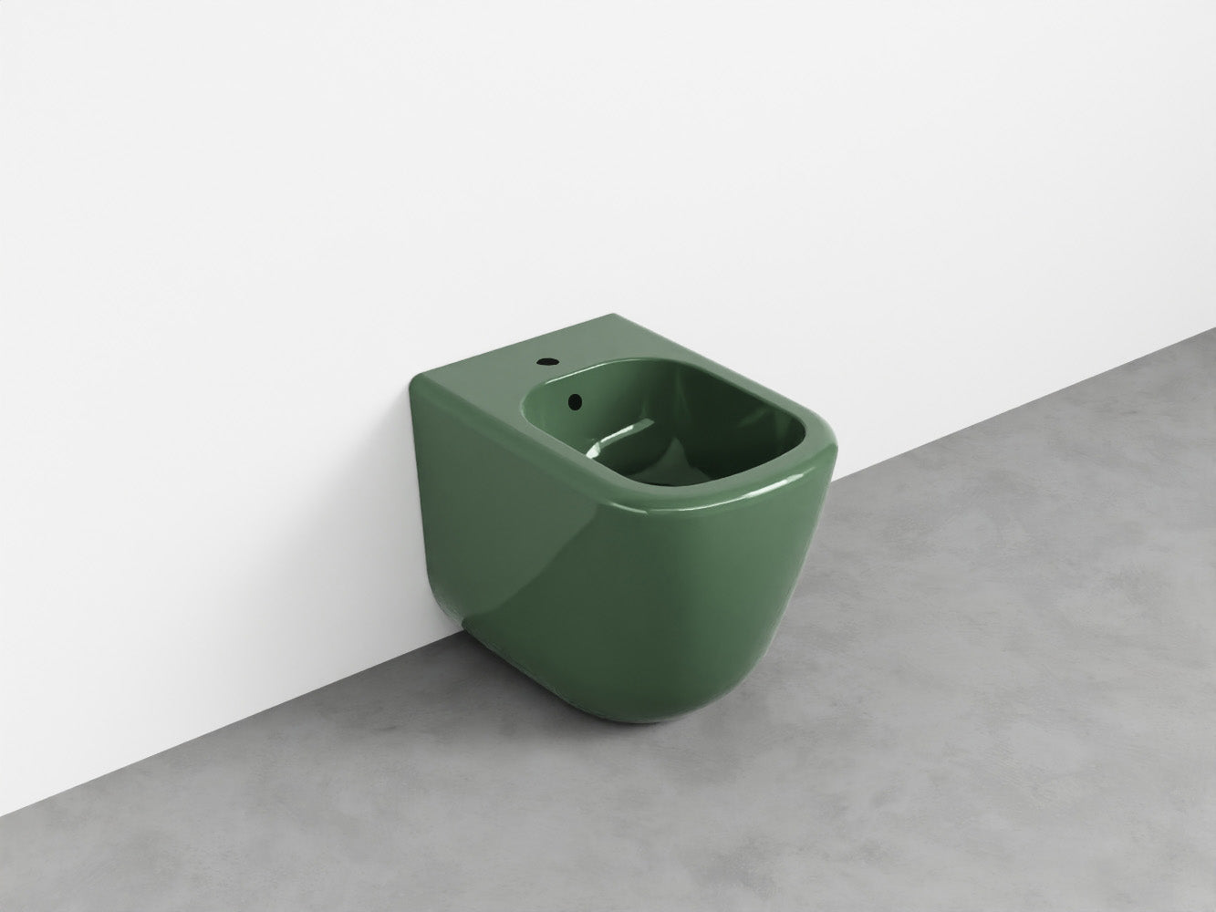 # BIDET A TERRA monoforo ERA - CIELO installazione a filo parete, con troppopieno e fissaggi inclusi