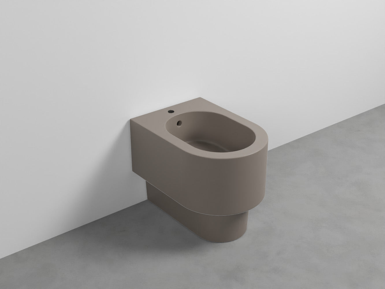 # BIDET A TERRA OTIS in ceramica filo muro monoforo - CIELO Le linee morbide lo rendono ideale per bagni moderni ed eleganti