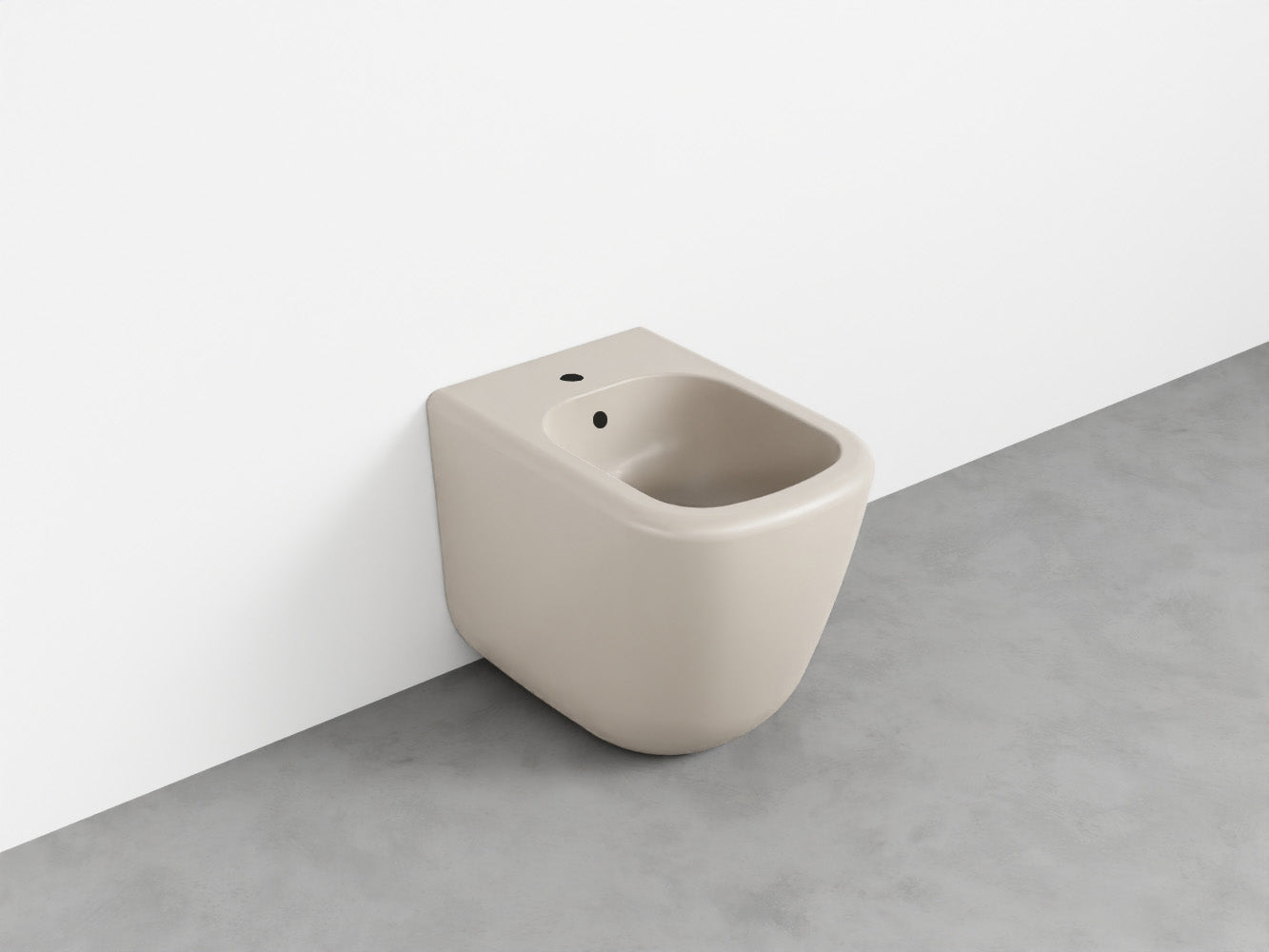 # BIDET A TERRA monoforo ERA - CIELO installazione a filo parete, con troppopieno e fissaggi inclusi