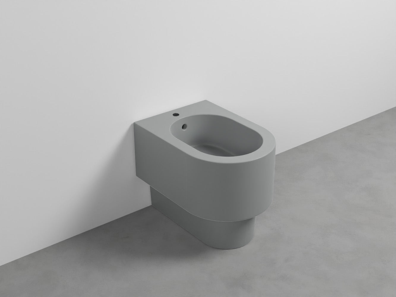# BIDET A TERRA OTIS in ceramica filo muro monoforo - CIELO Le linee morbide lo rendono ideale per bagni moderni ed eleganti