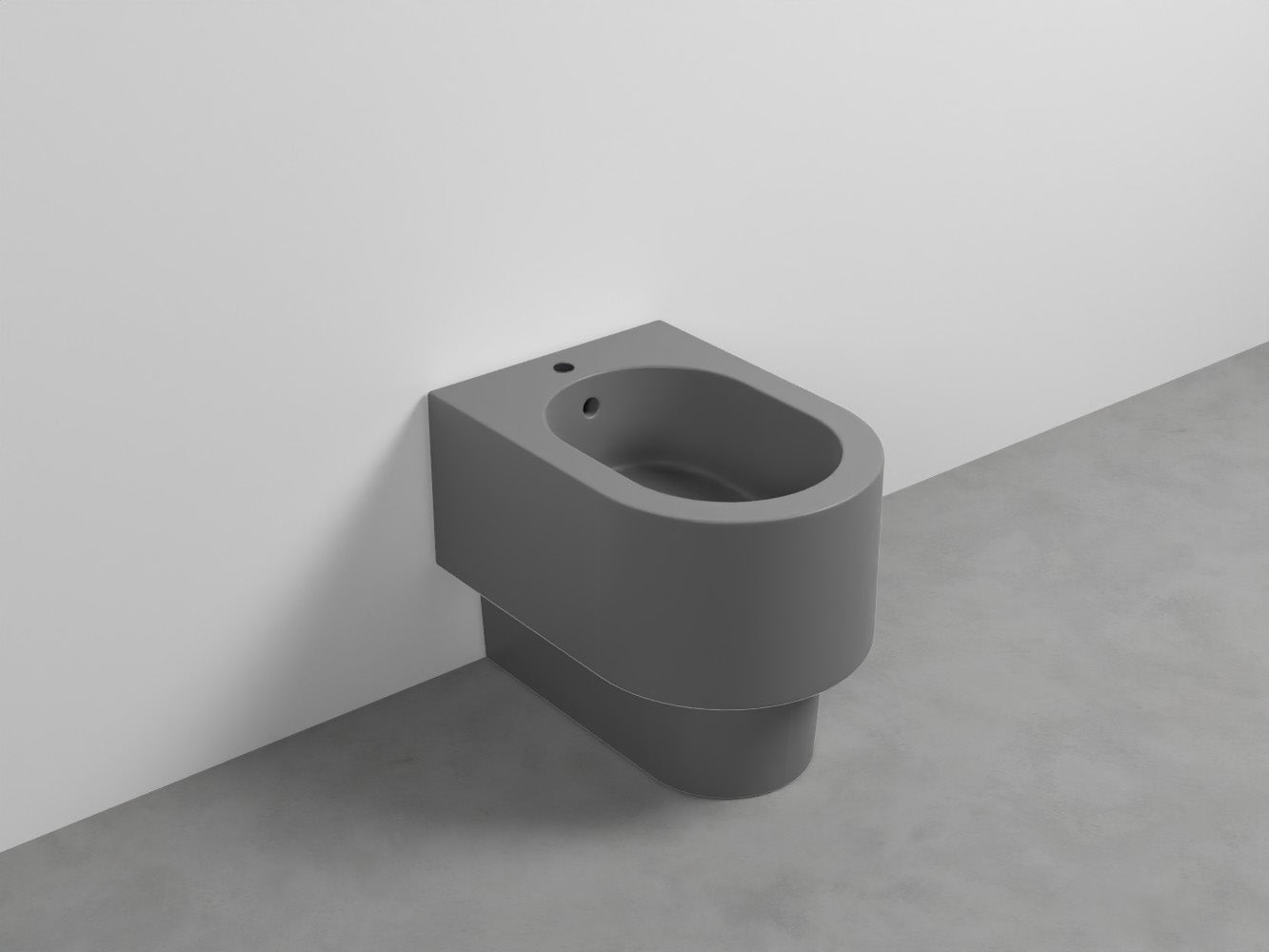 # BIDET A TERRA OTIS in ceramica filo muro monoforo - CIELO Le linee morbide lo rendono ideale per bagni moderni ed eleganti