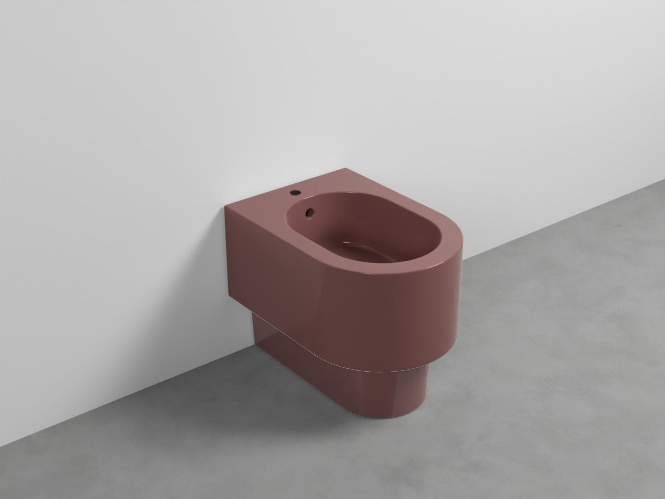 # BIDET A TERRA OTIS in ceramica filo muro monoforo - CIELO Le linee morbide lo rendono ideale per bagni moderni ed eleganti