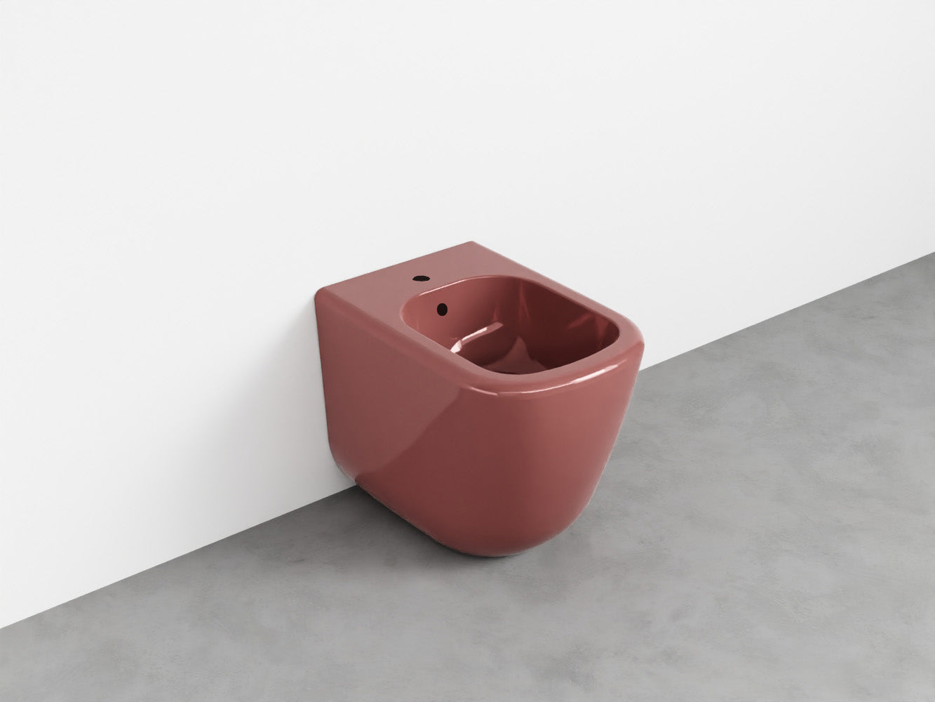 # BIDET A TERRA monoforo ERA - CIELO installazione a filo parete, con troppopieno e fissaggi inclusi