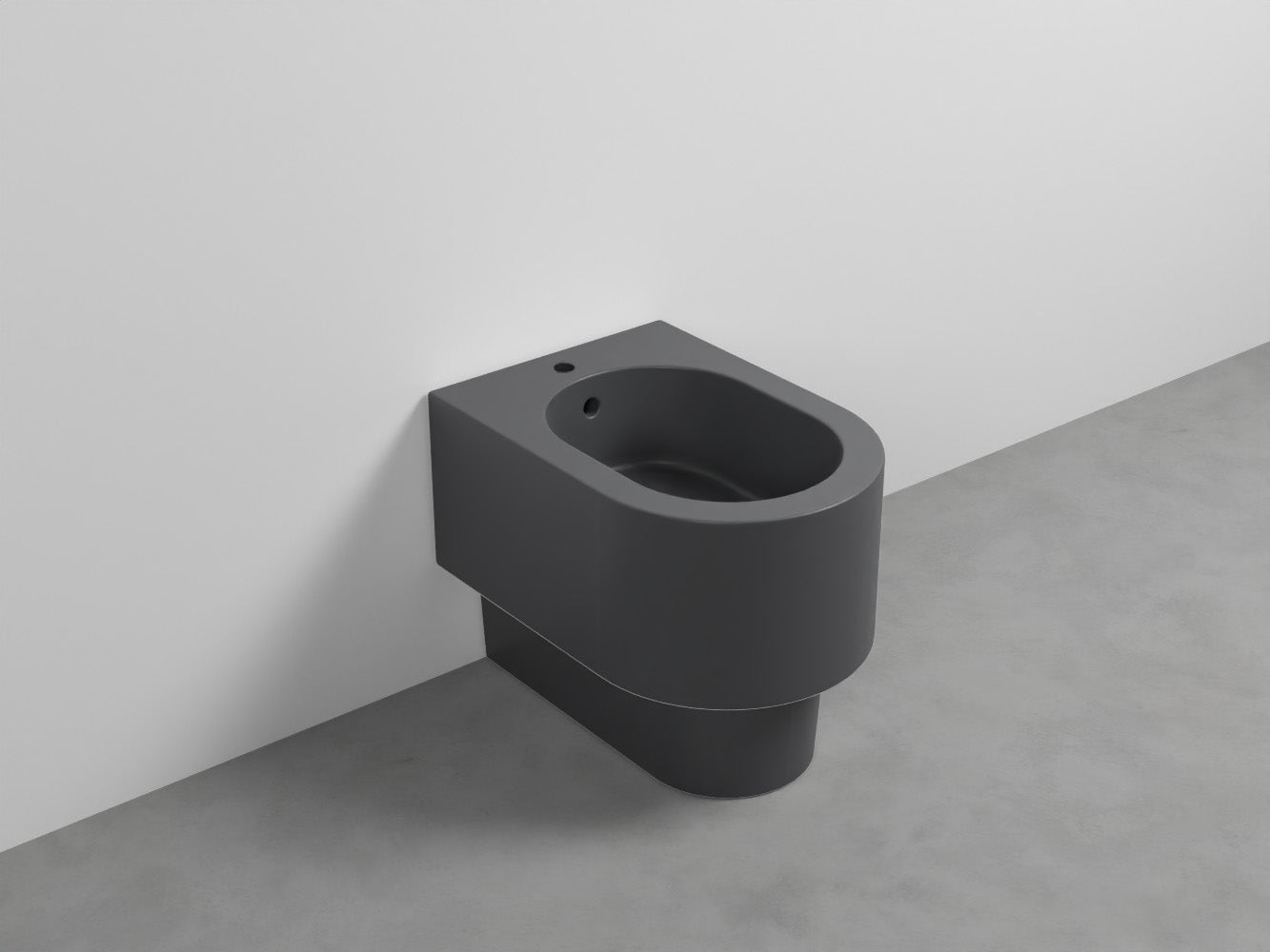 # BIDET A TERRA OTIS in ceramica filo muro monoforo - CIELO Le linee morbide lo rendono ideale per bagni moderni ed eleganti