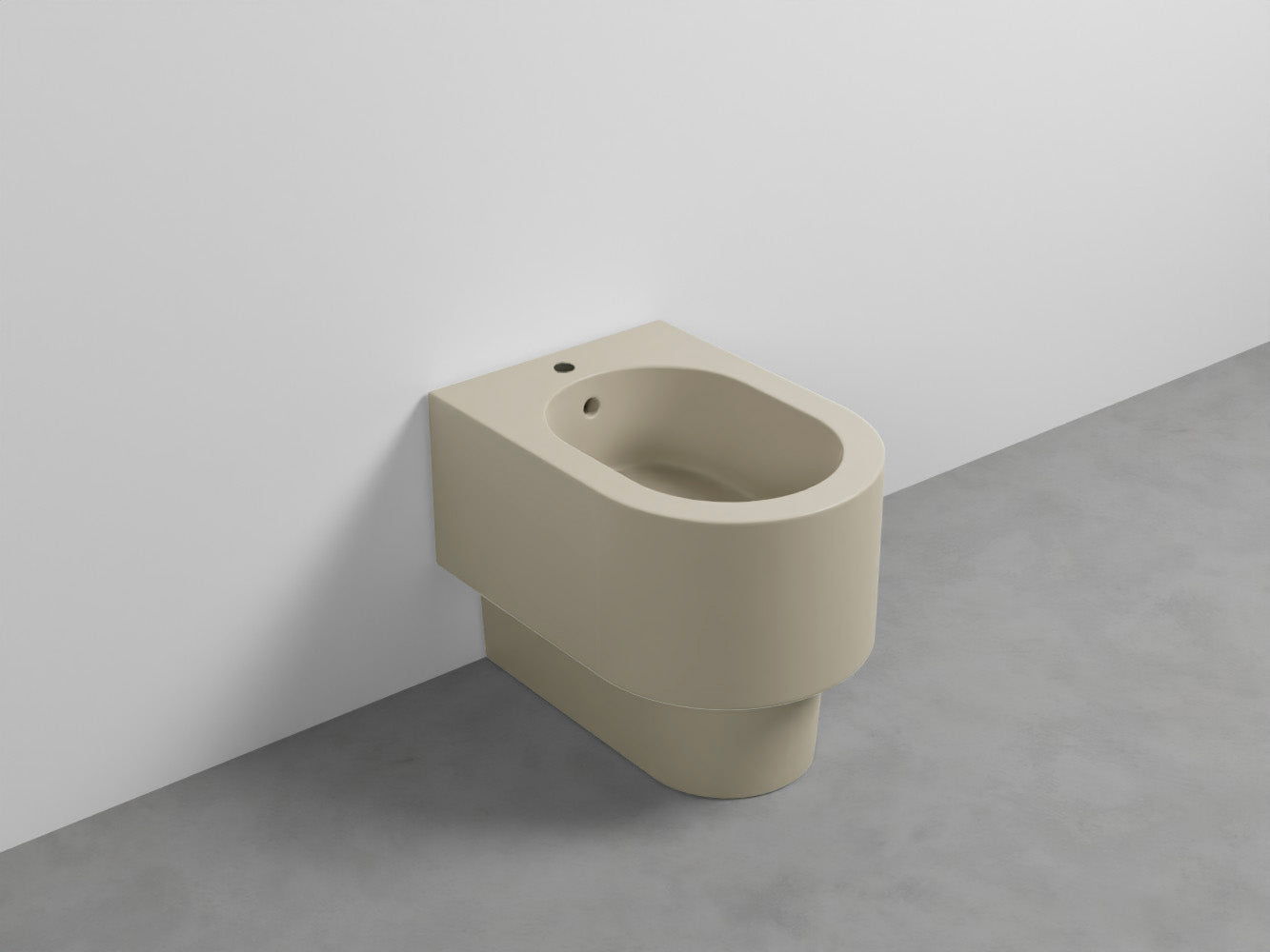 # BIDET A TERRA OTIS in ceramica filo muro monoforo - CIELO Le linee morbide lo rendono ideale per bagni moderni ed eleganti
