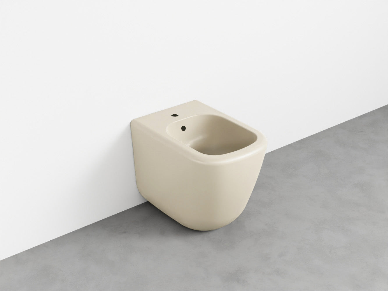 # BIDET A TERRA monoforo ERA - CIELO installazione a filo parete, con troppopieno e fissaggi inclusi