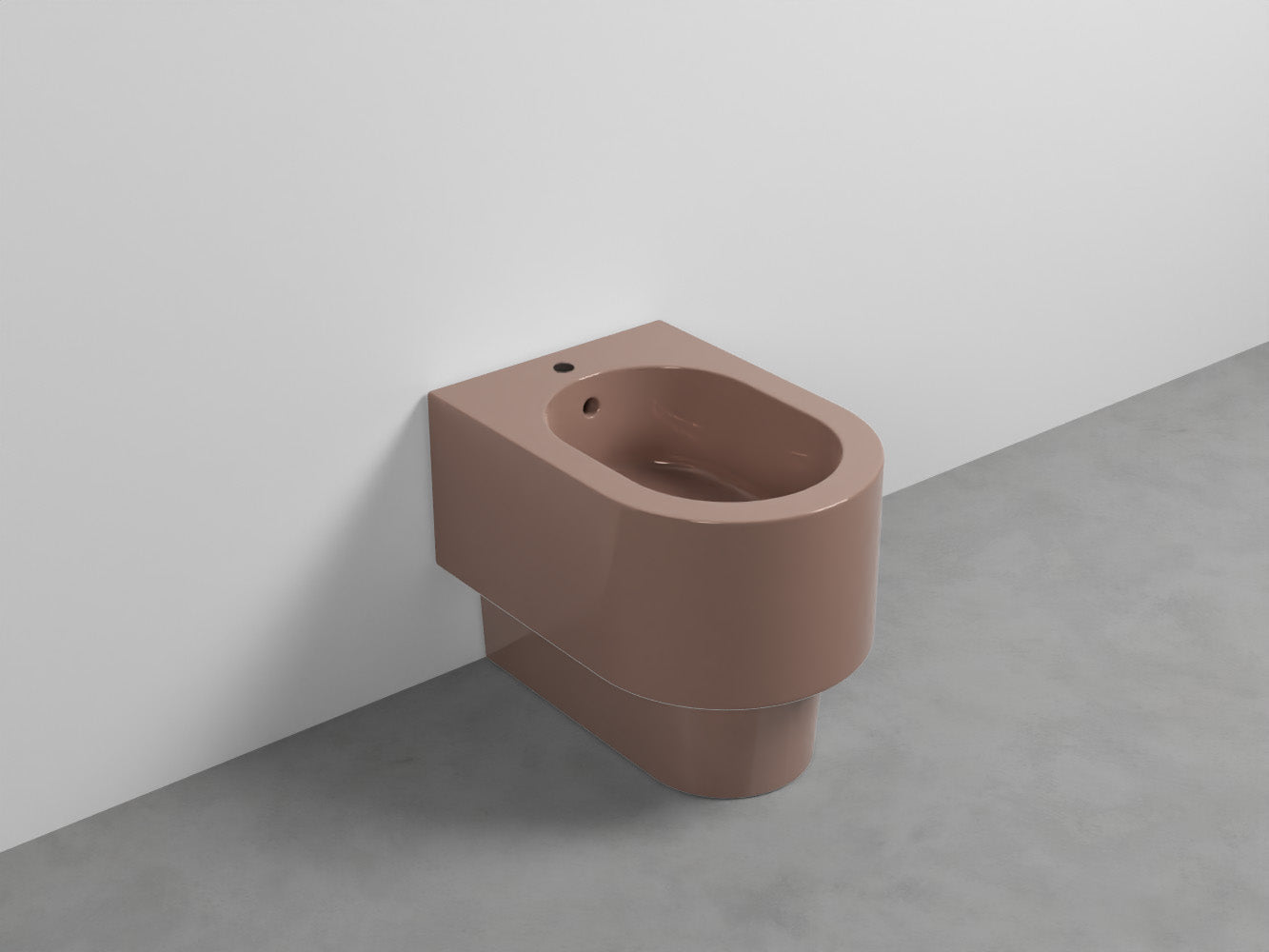 # BIDET A TERRA OTIS in ceramica filo muro monoforo - CIELO Le linee morbide lo rendono ideale per bagni moderni ed eleganti