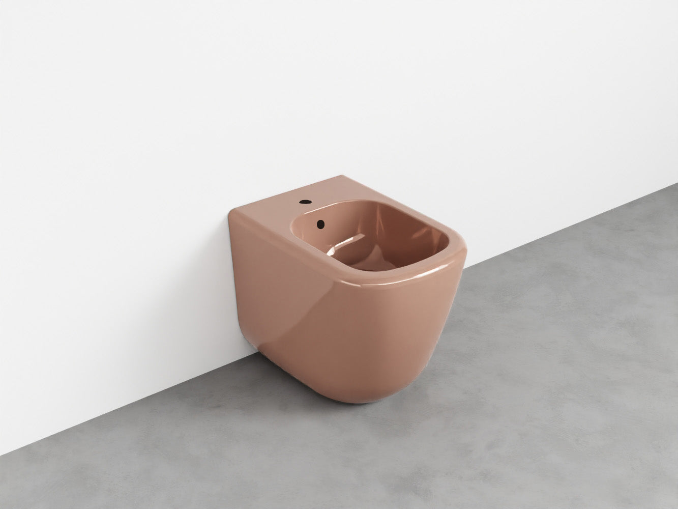 # BIDET A TERRA monoforo ERA - CIELO installazione a filo parete, con troppopieno e fissaggi inclusi