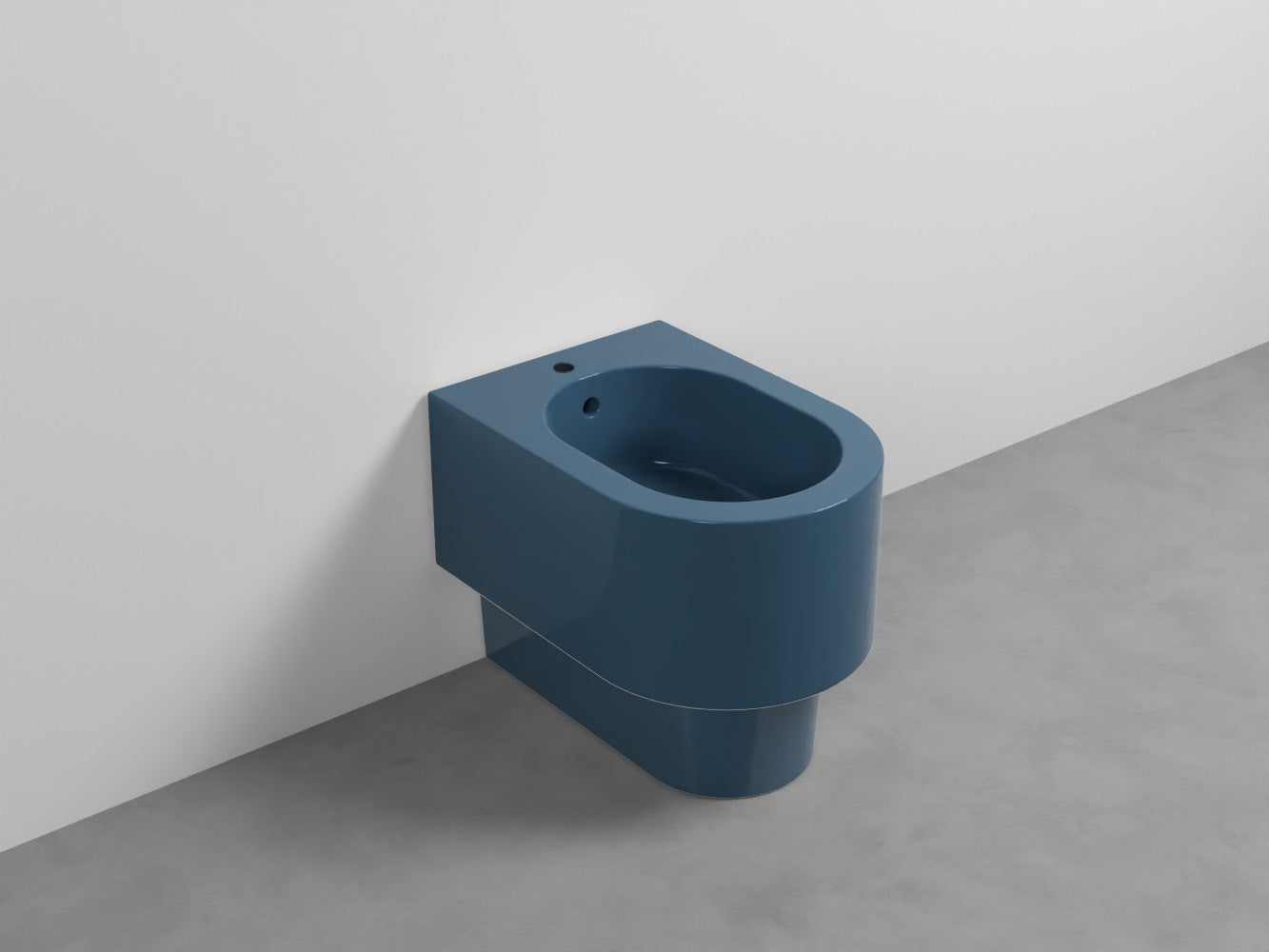 # BIDET A TERRA OTIS in ceramica filo muro monoforo - CIELO Le linee morbide lo rendono ideale per bagni moderni ed eleganti