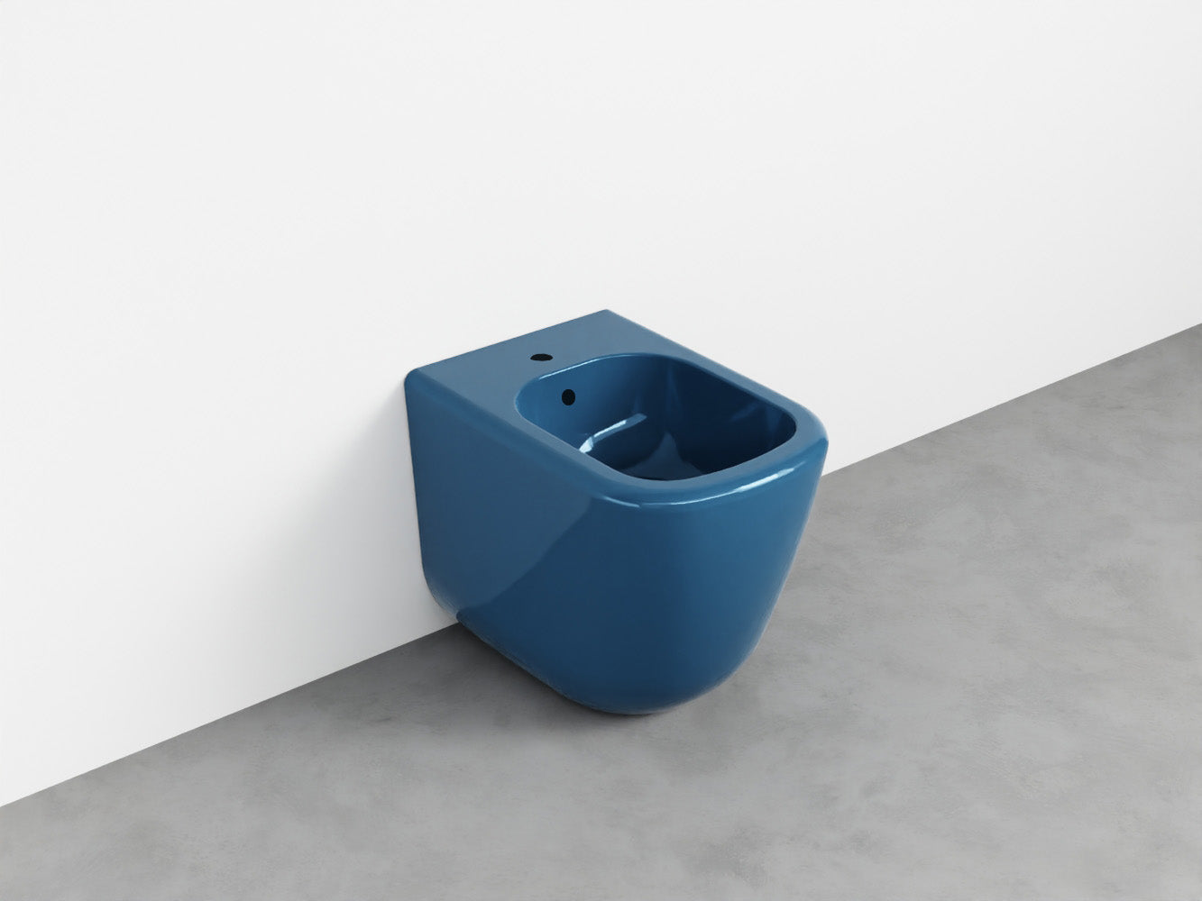 # BIDET A TERRA monoforo ERA - CIELO installazione a filo parete, con troppopieno e fissaggi inclusi