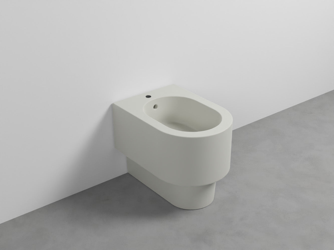 # BIDET A TERRA OTIS in ceramica filo muro monoforo - CIELO Le linee morbide lo rendono ideale per bagni moderni ed eleganti