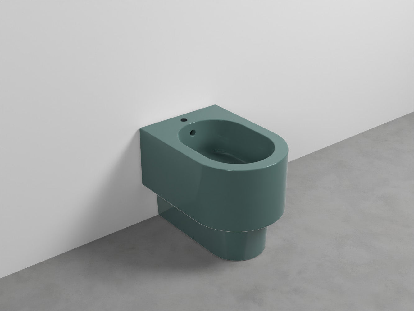 # BIDET A TERRA OTIS in ceramica filo muro monoforo - CIELO Le linee morbide lo rendono ideale per bagni moderni ed eleganti