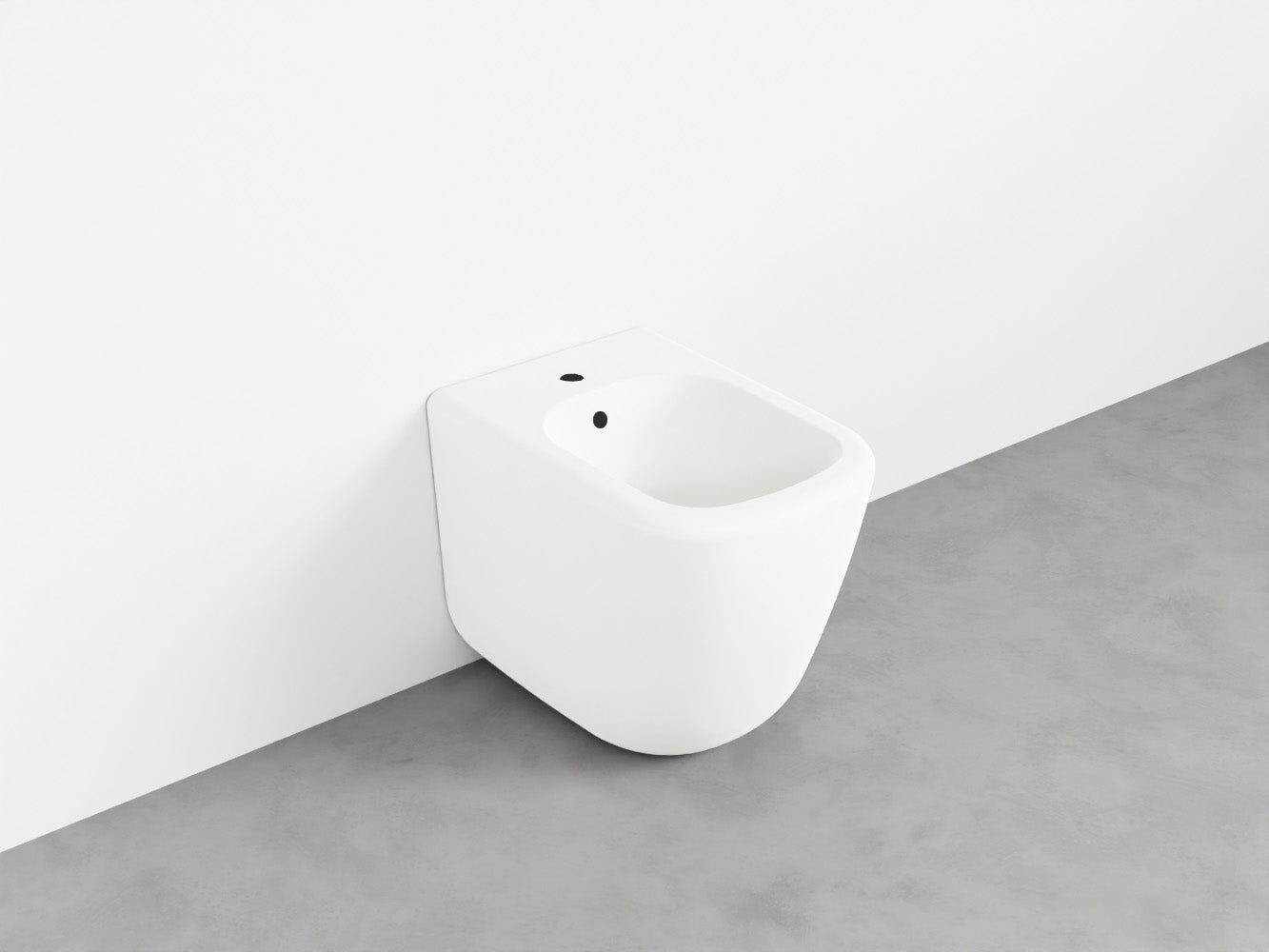 # BIDET A TERRA monoforo ERA - CIELO installazione a filo parete, con troppopieno e fissaggi inclusi