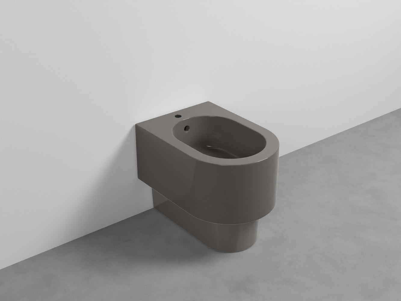 # BIDET A TERRA OTIS in ceramica filo muro monoforo - CIELO Le linee morbide lo rendono ideale per bagni moderni ed eleganti