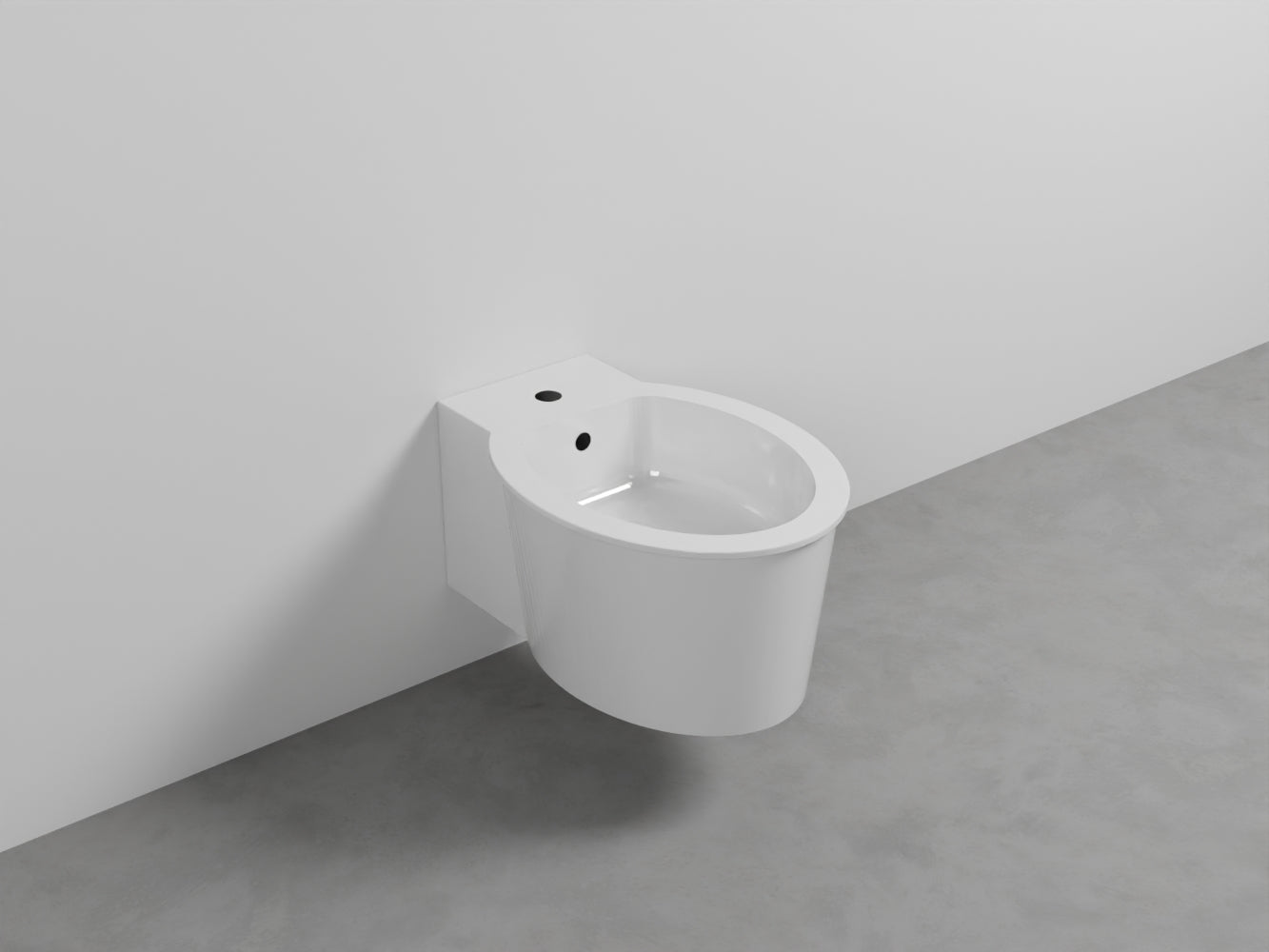 # BIDET SOSPESO con MONOFORO CATINO - CIELO sanitario in ceramica completo di fissaggio
