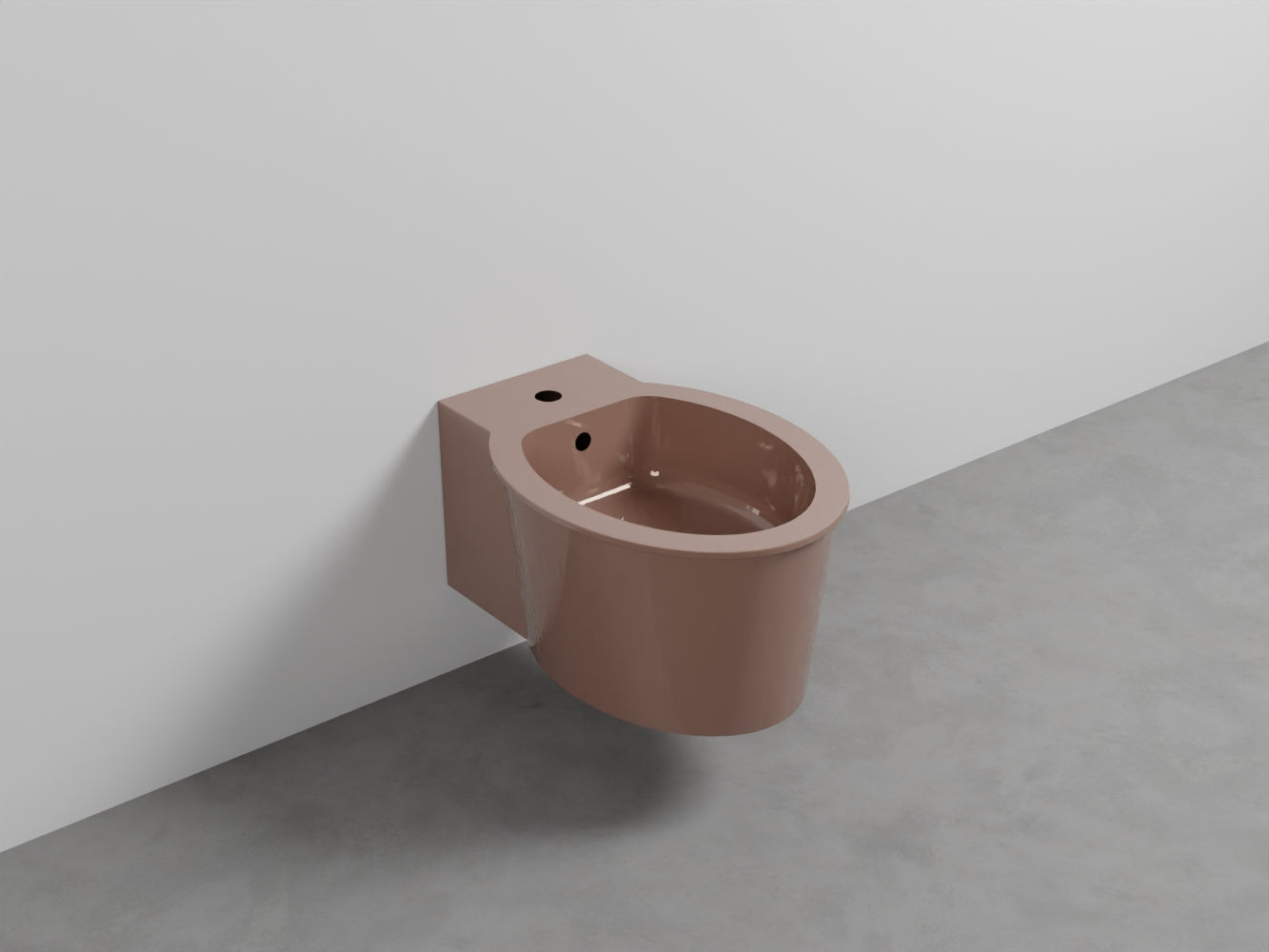 # BIDET SOSPESO con MONOFORO CATINO - CIELO sanitario in ceramica completo di fissaggio