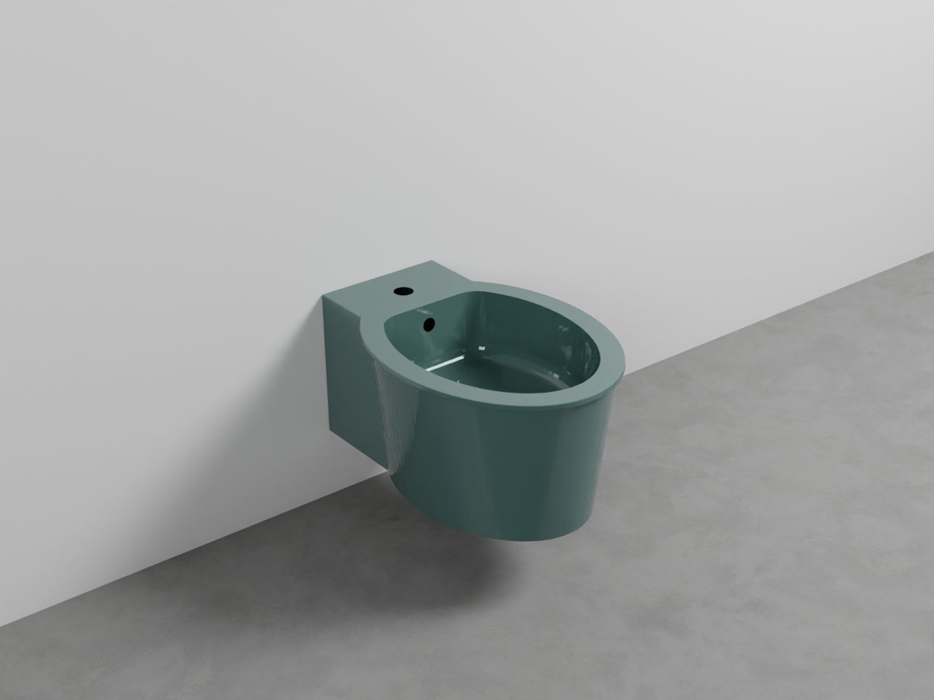 # BIDET SOSPESO con MONOFORO CATINO - CIELO sanitario in ceramica completo di fissaggio