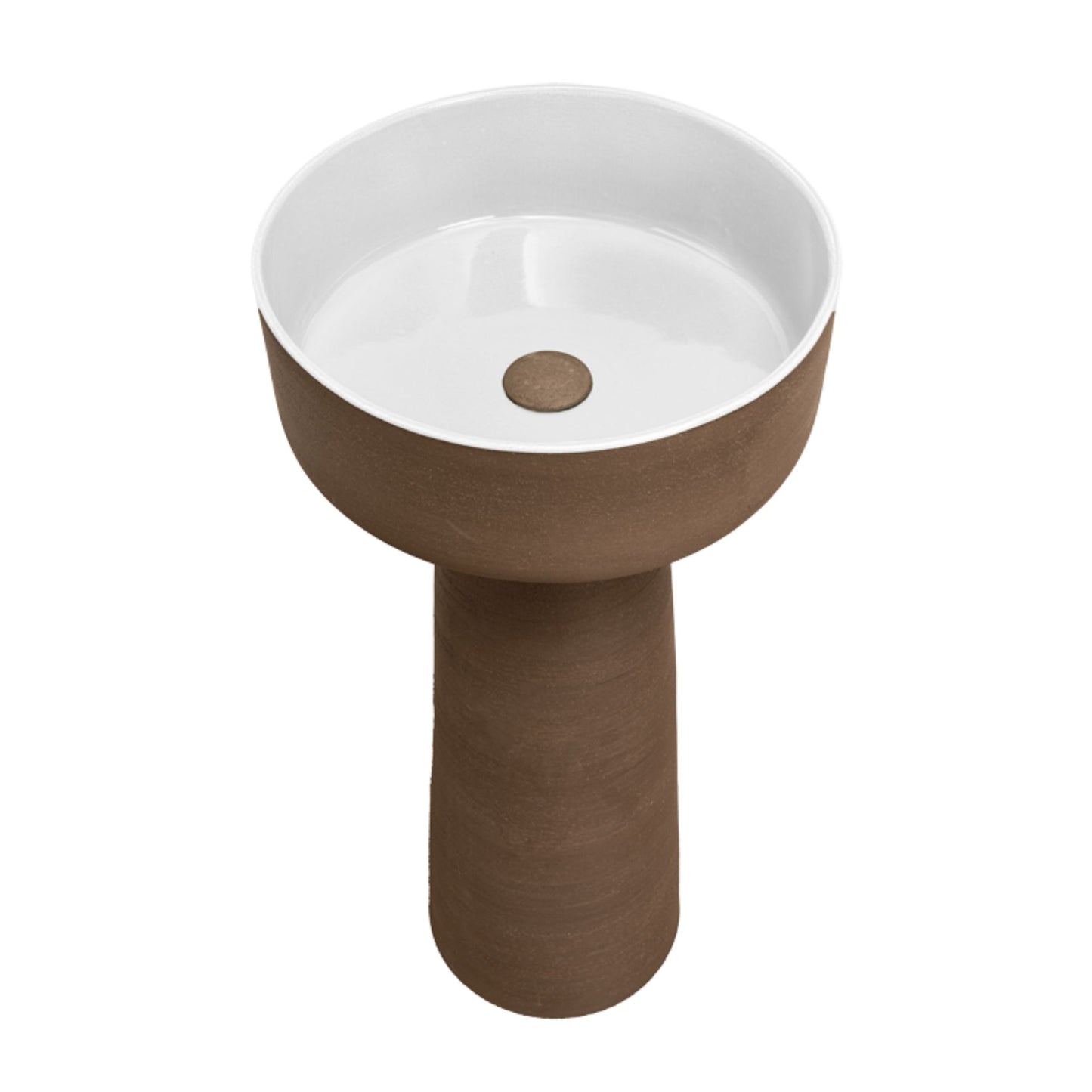 COLONNA CON LAVABO INDEX TERRA PEDESTAL IN TERRACOTTA - CIPÍ Made in Italy, design bagno moderno di alta qualità