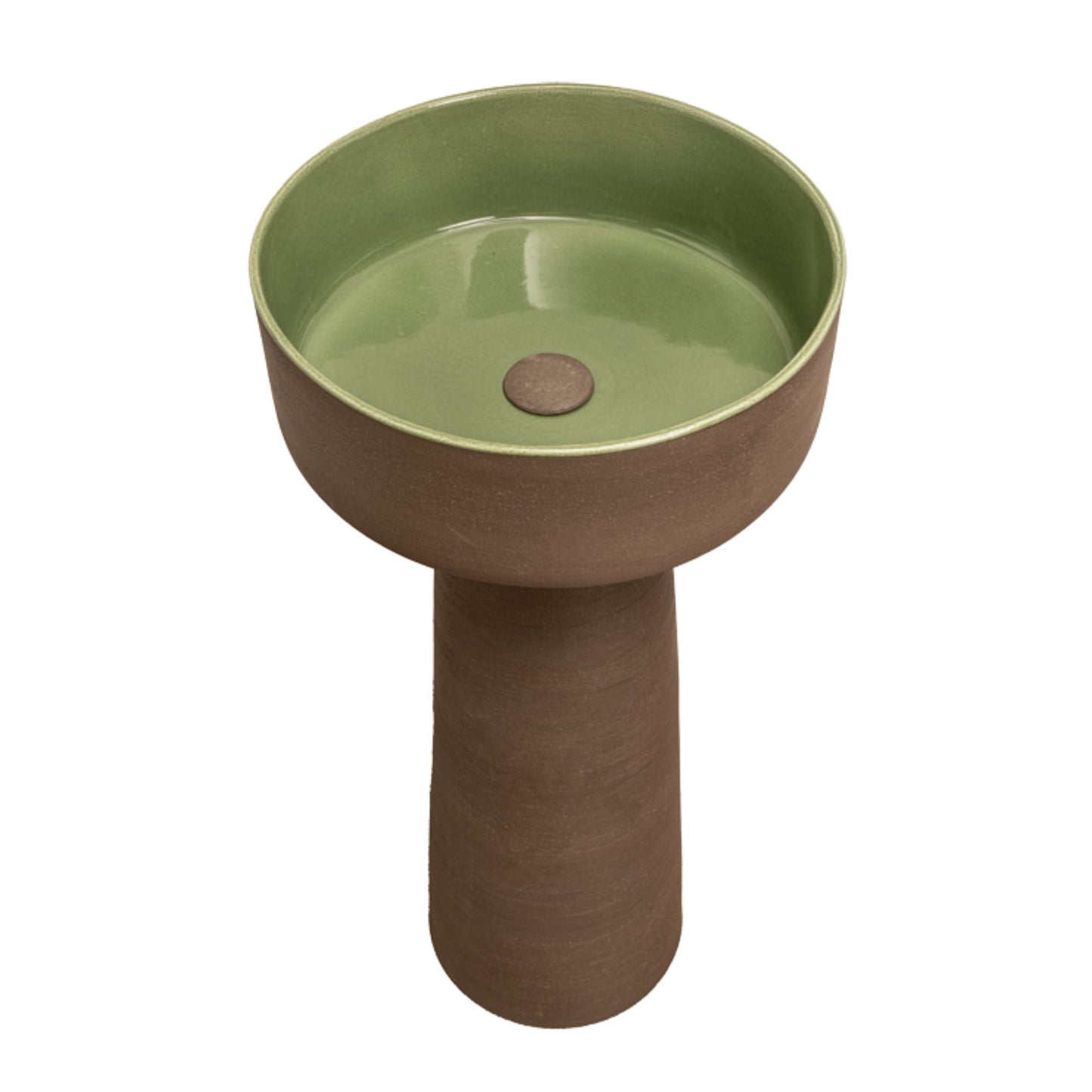 COLONNA CON LAVABO INDEX TERRA PEDESTAL IN TERRACOTTA - CIPÍ Made in Italy, design bagno moderno di alta qualità