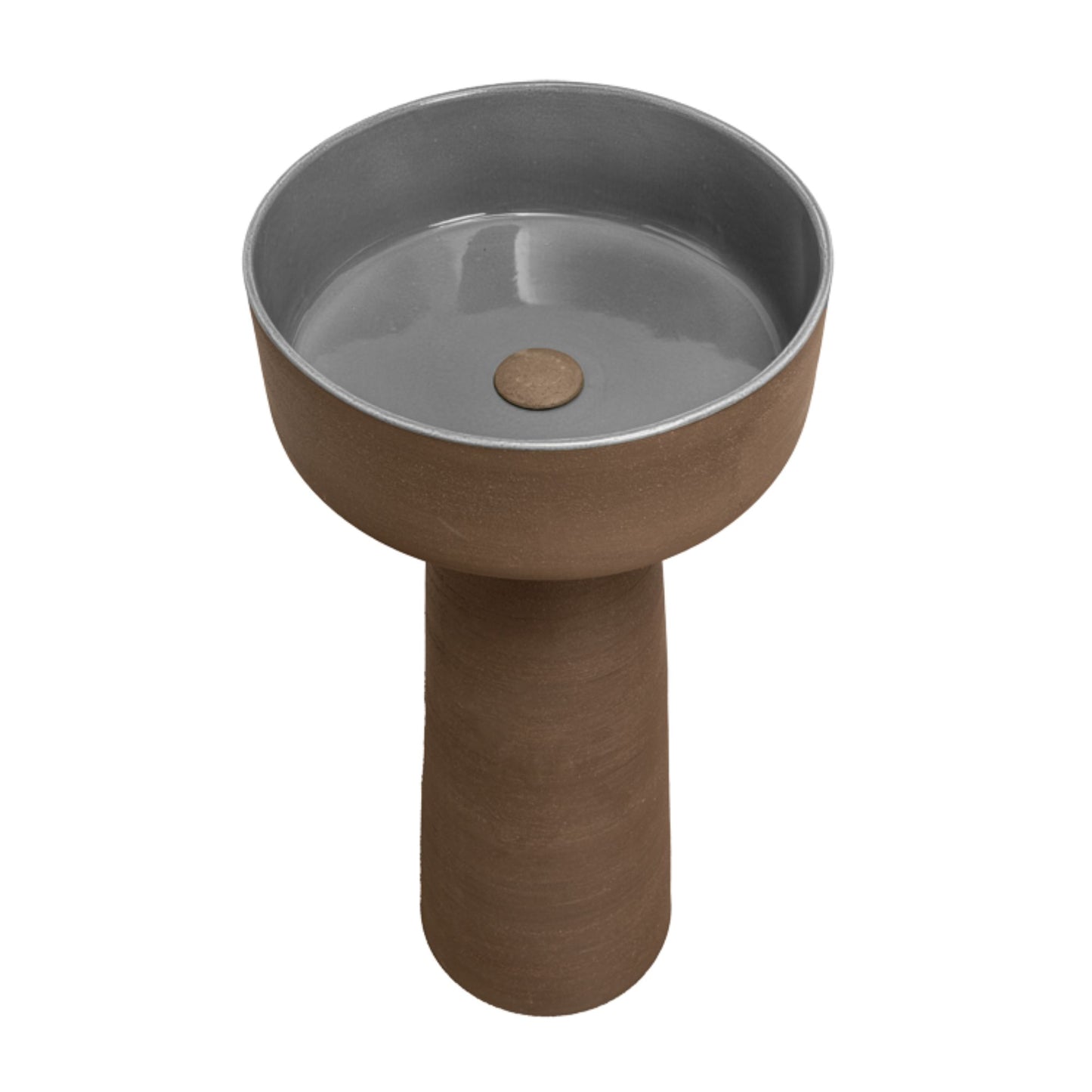 COLONNA CON LAVABO INDEX TERRA PEDESTAL IN TERRACOTTA - CIPÍ Made in Italy, design bagno moderno di alta qualità
