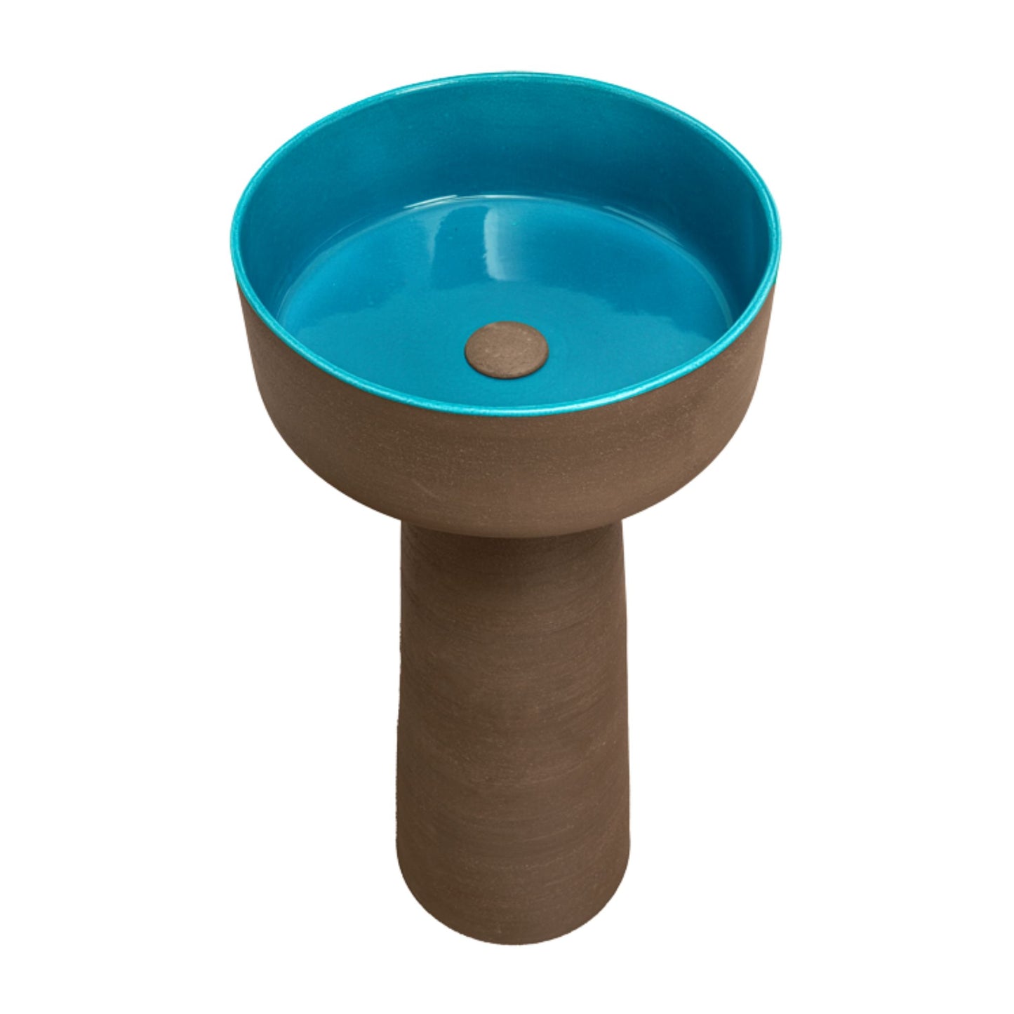 COLONNA CON LAVABO INDEX TERRA PEDESTAL IN TERRACOTTA - CIPÍ Made in Italy, design bagno moderno di alta qualità