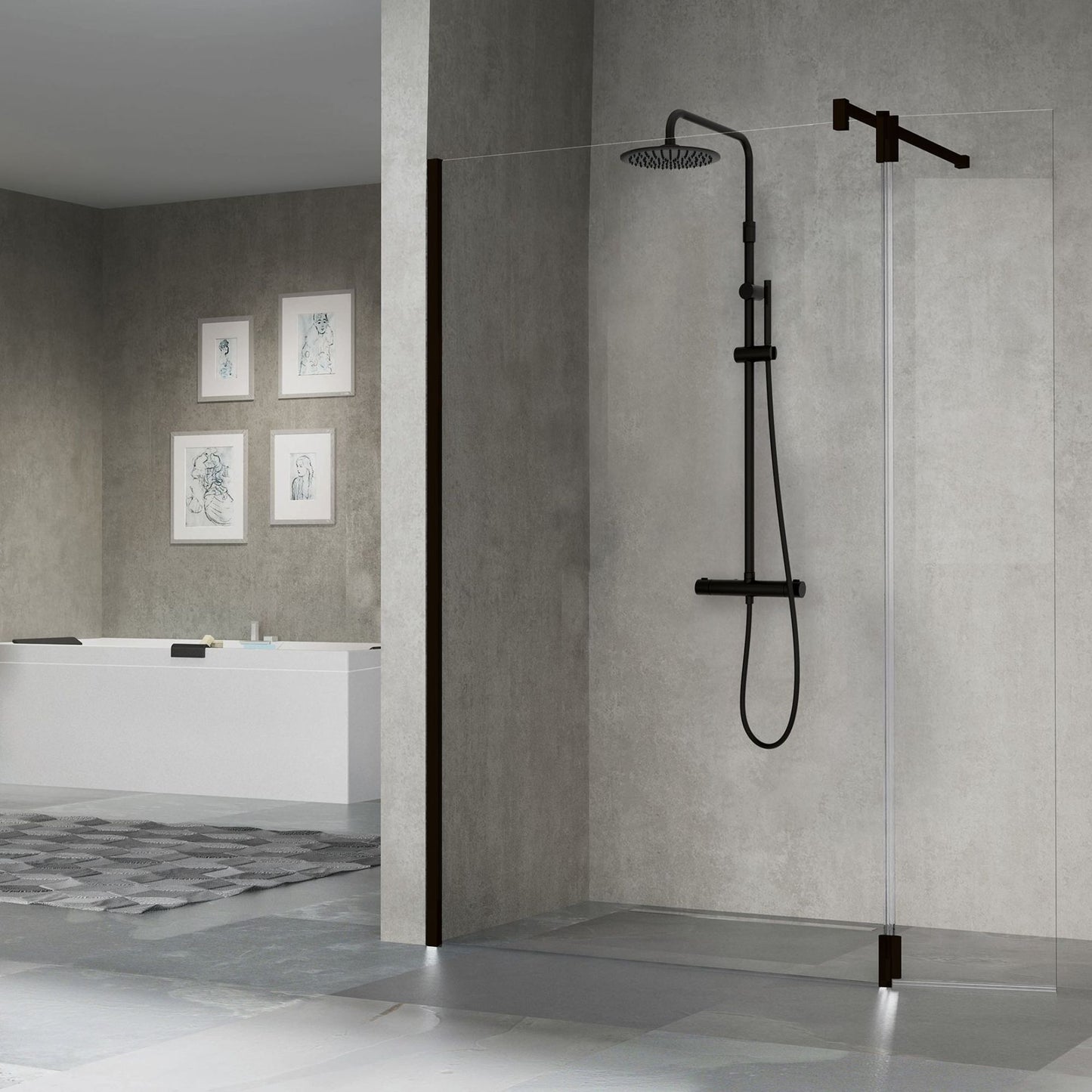 # COLONNA DOCCIA ATTREZZATA Easy 2 - NOVELLINI in ottone cromato con soffione, installabile a parete