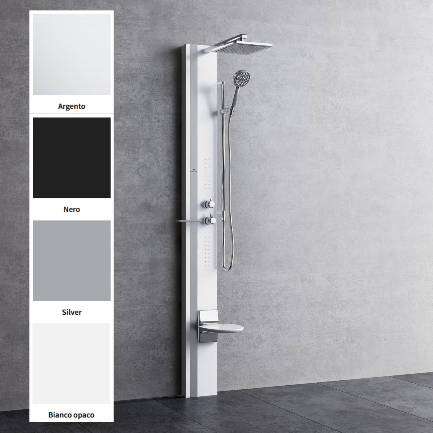 # COLONNA DOCCIA ATTREZZATA Line 1 - NOVELLINI in alluminio con soffione