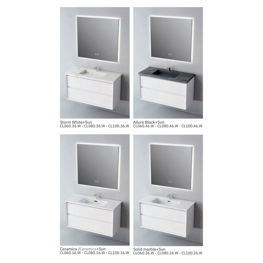 # MOBILE F5 COOL BIANCO OPACO 60Cm - NOFER in Compensato Marino, design elegante e resistente per il Bagno
