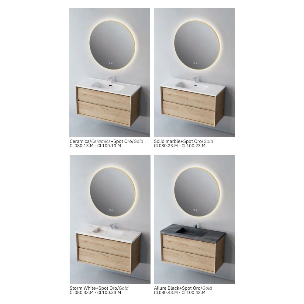 # MOBILE F5 COOL MUD 100Cm - NOFER in Compensato Marino, design elegante e resistente per il Bagno
