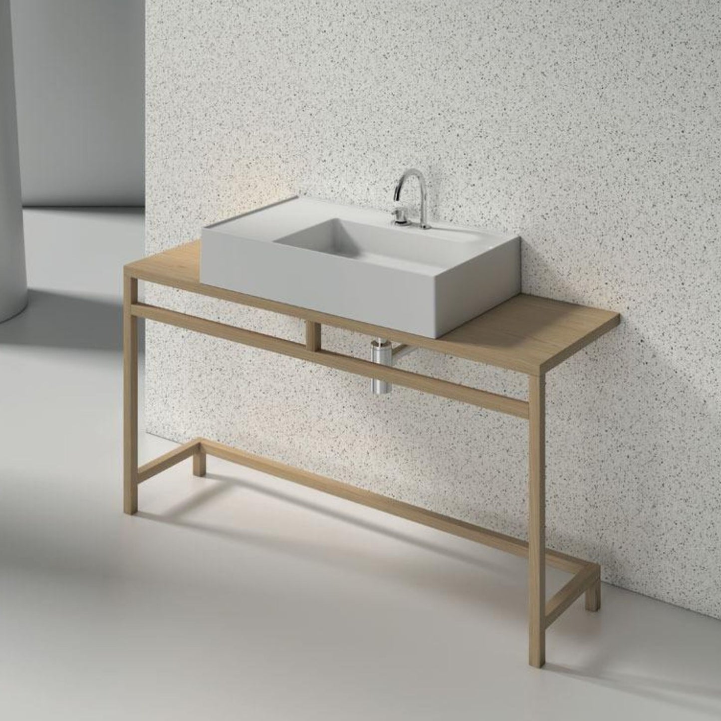 DOMUSFALERII CONSOLLE LAVANDINO LAVATRUCCO DESTRO 80x46 in ceramica