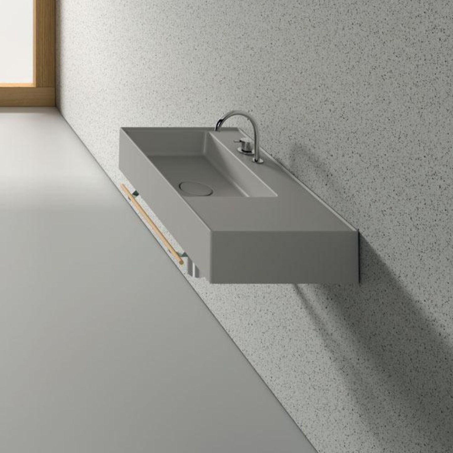 DOMUSFALERII CONSOLLE LAVANDINO LAVATRUCCO SINISTRO 80x46 in ceramica