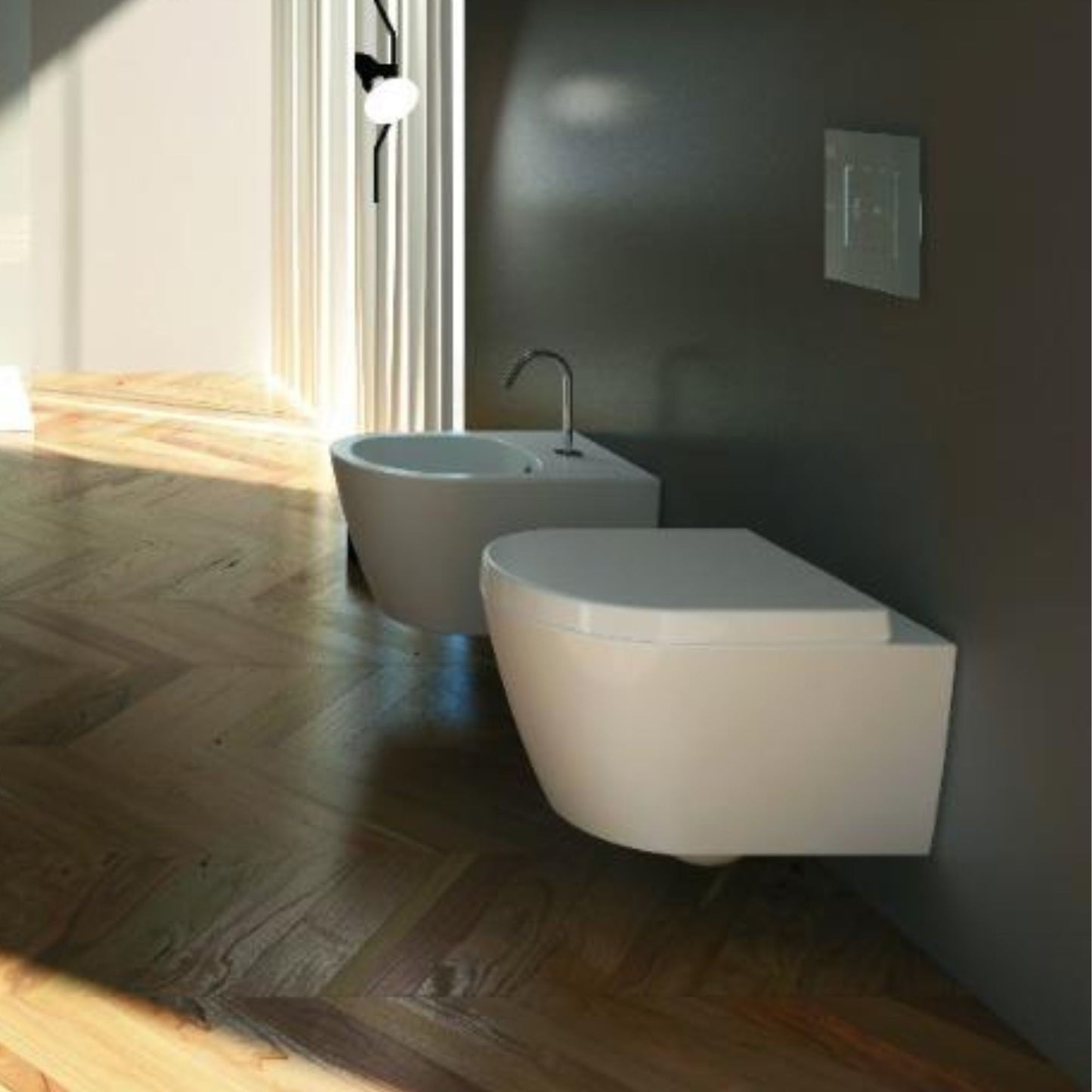 DOMUSFALERII FOGLIA MEDIUM BIDET BIANCO SOSPESO sanitari per bagno