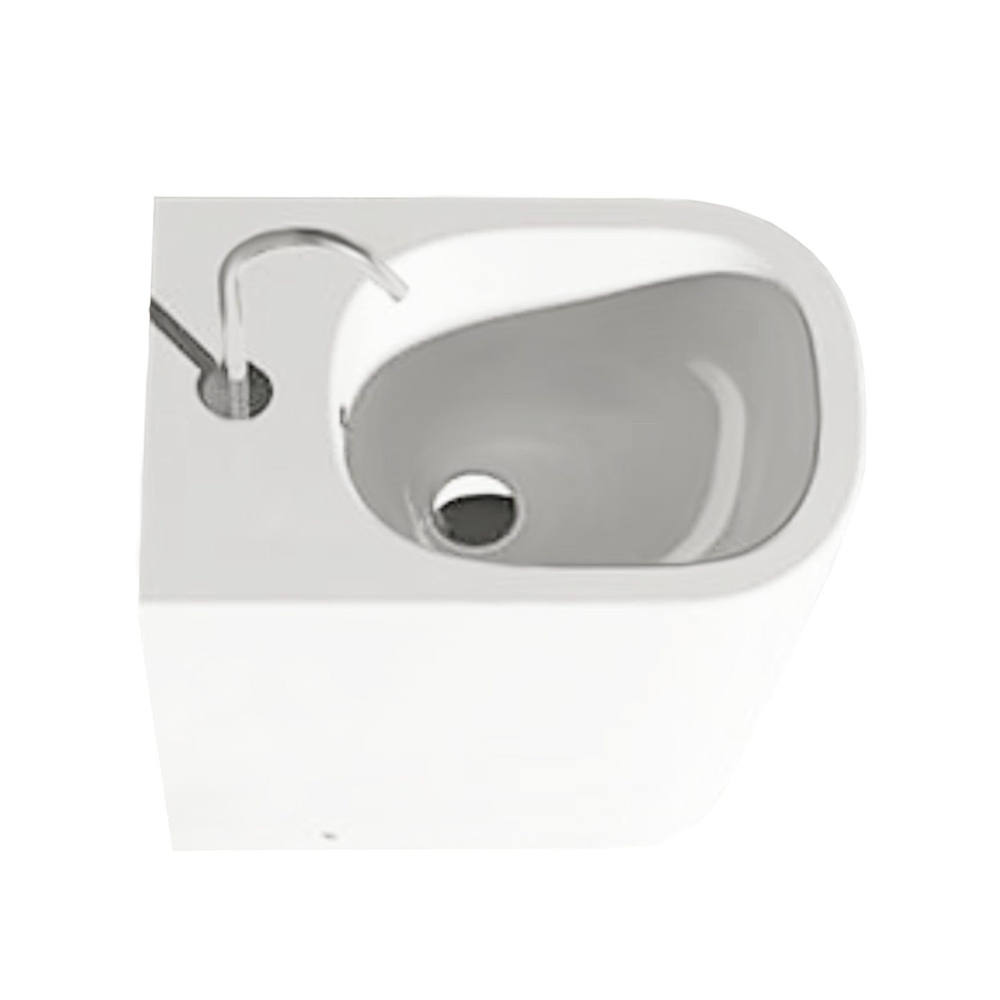 DOMUSFALERII QUADRA BIDET BIANCO 36x52 FILO MURO sanitari a terra