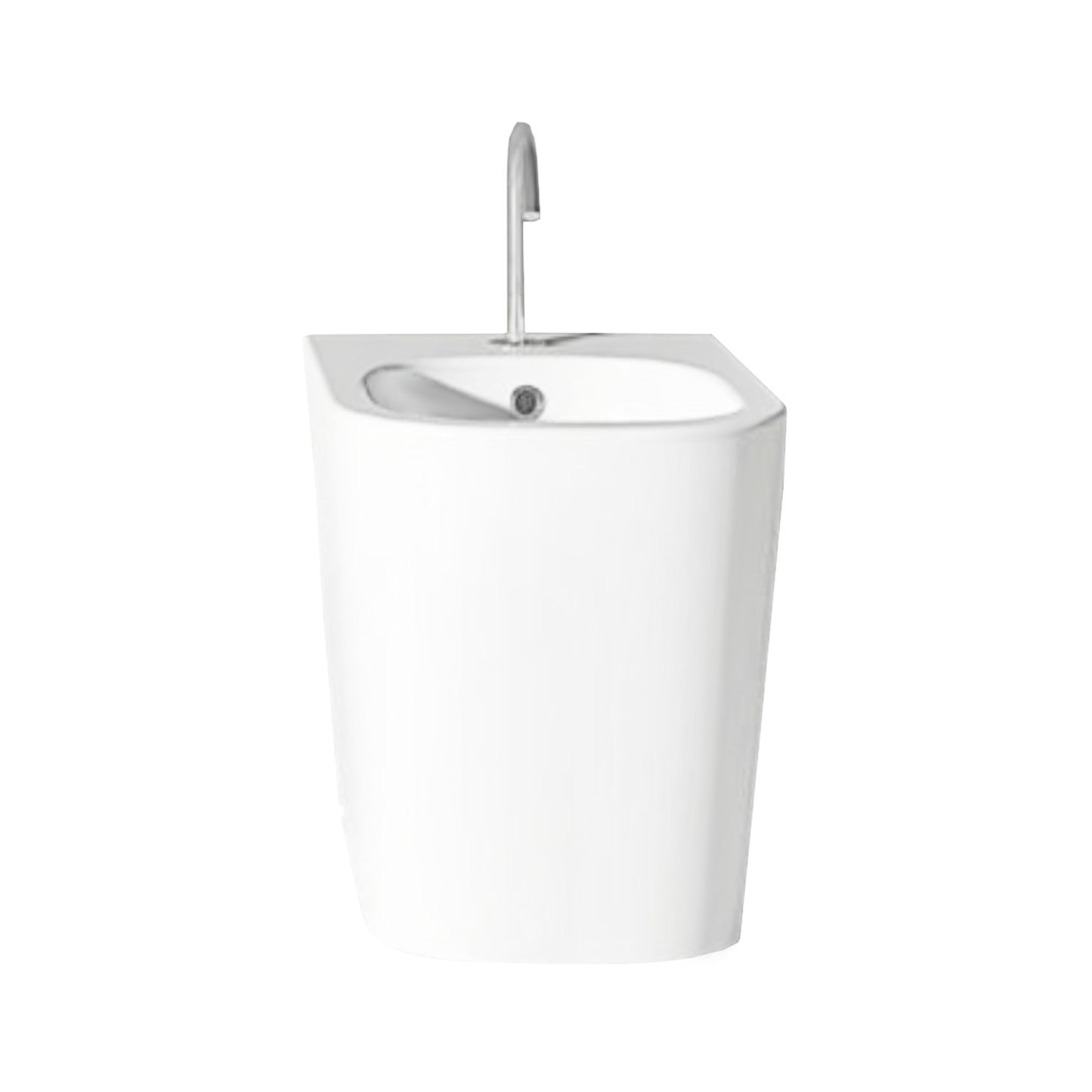 DOMUSFALERII QUADRA BIDET BIANCO 36x52 FILO MURO sanitari a terra
