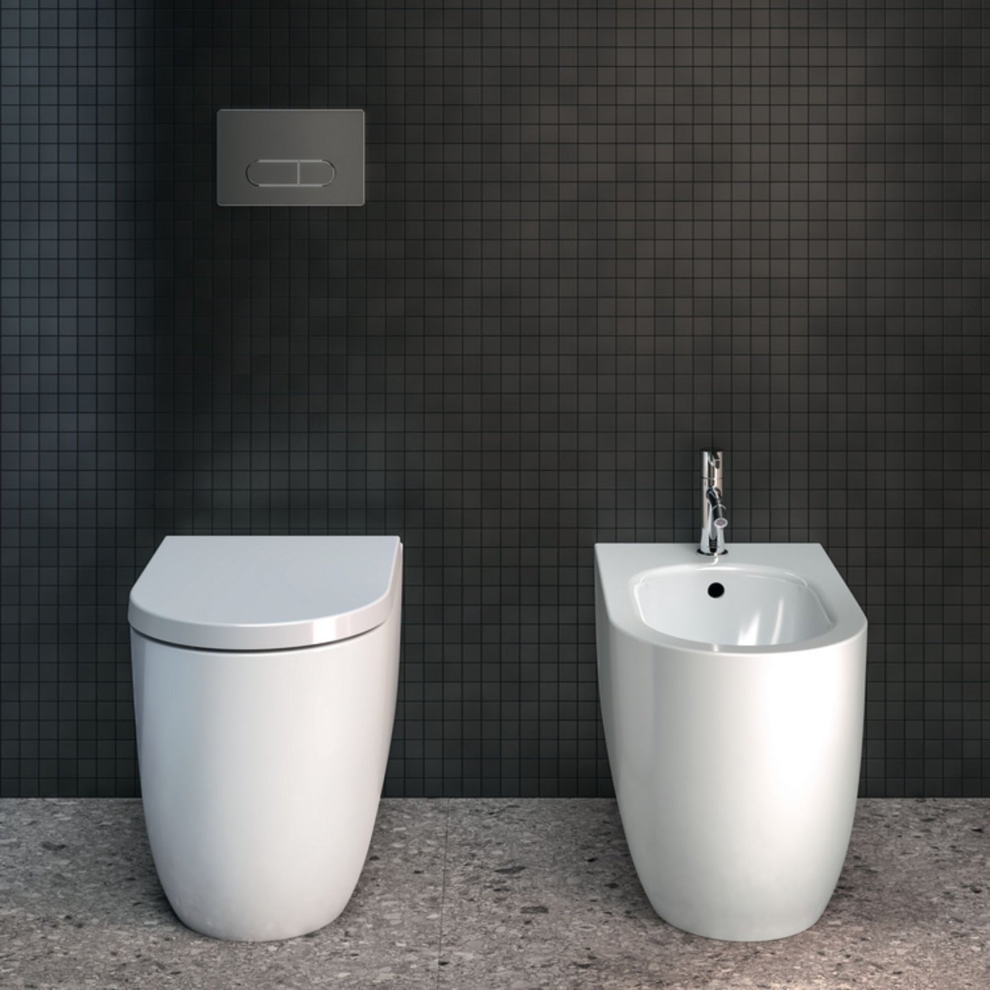 IDEAL STANDARD BLEND CURVE VASO BIANCO a terra universale filo parete AquaBlade
