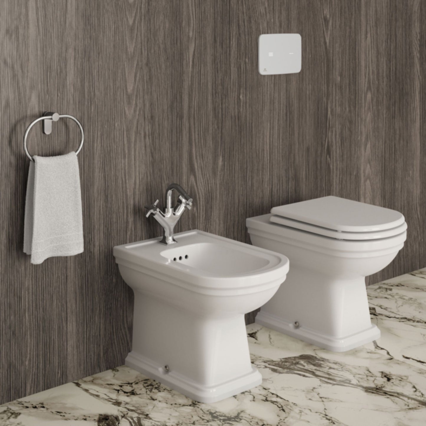 IDEAL STANDARD CALLA BIDET FILOPARETE a terra monoforo filo parete