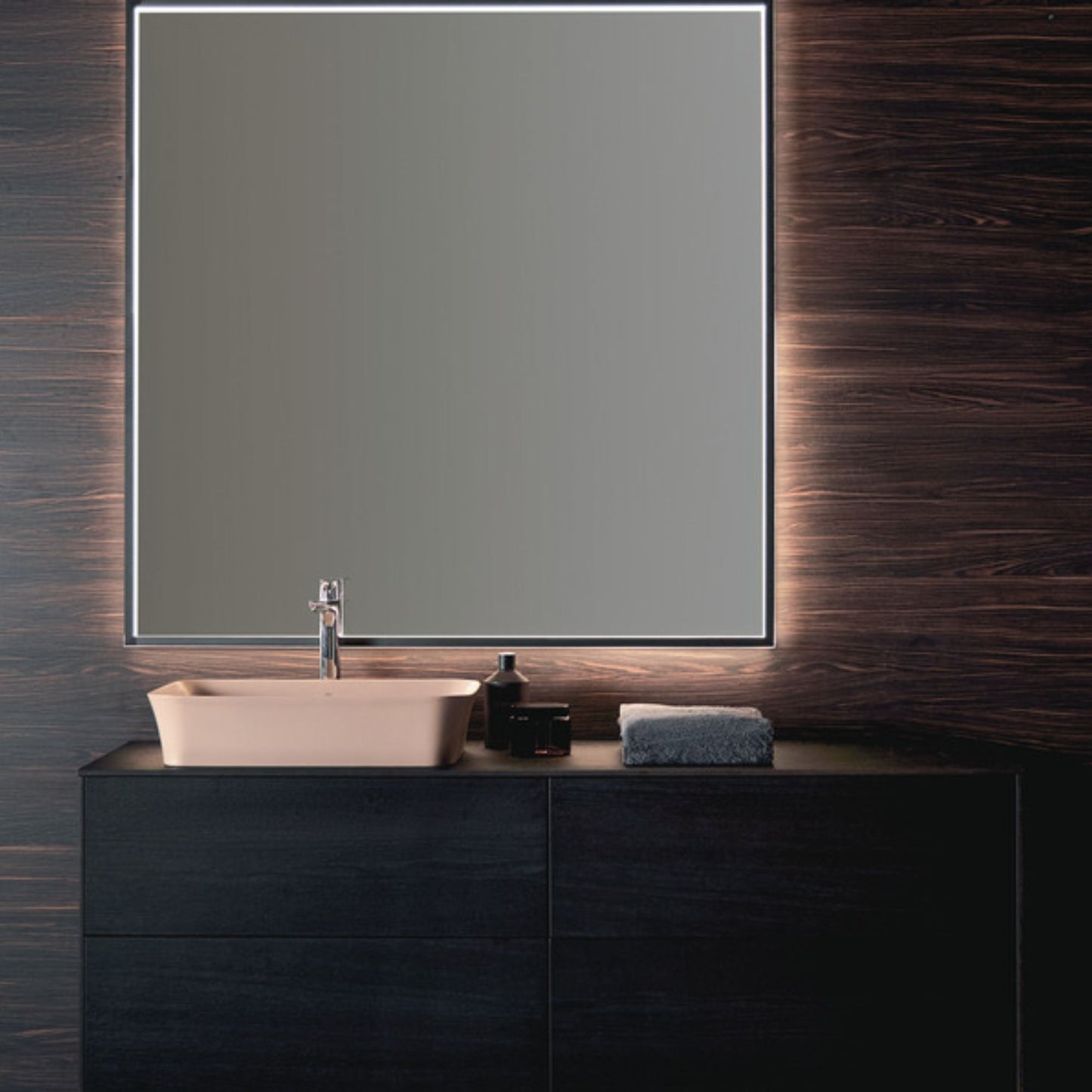IDEAL STANDARD CONCA SPECCHIO QUADRATO 120x120cm con doppia luce led perimetrale