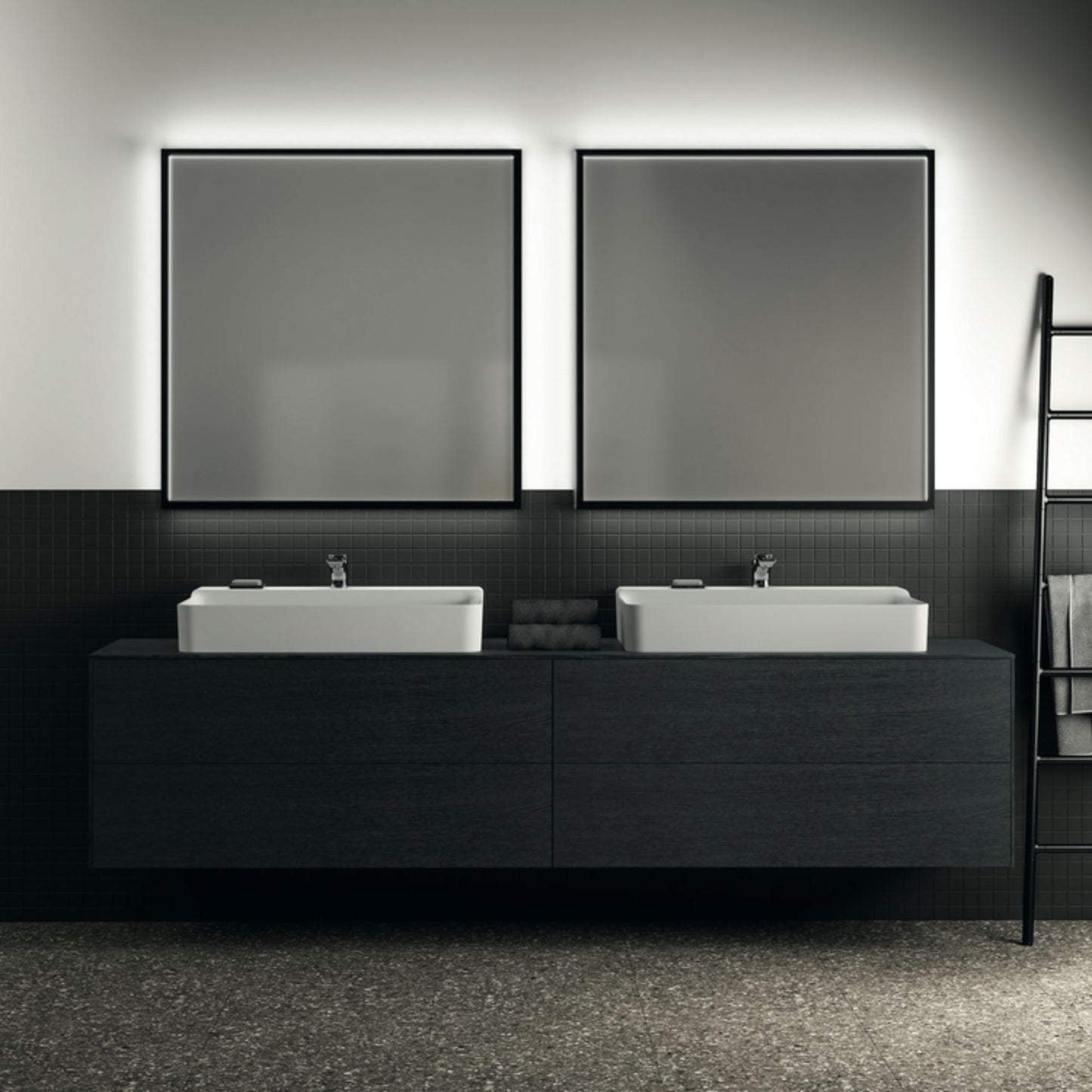 IDEAL STANDARD CONCA SPECCHIO QUADRATO 120x120cm con doppia luce led perimetrale