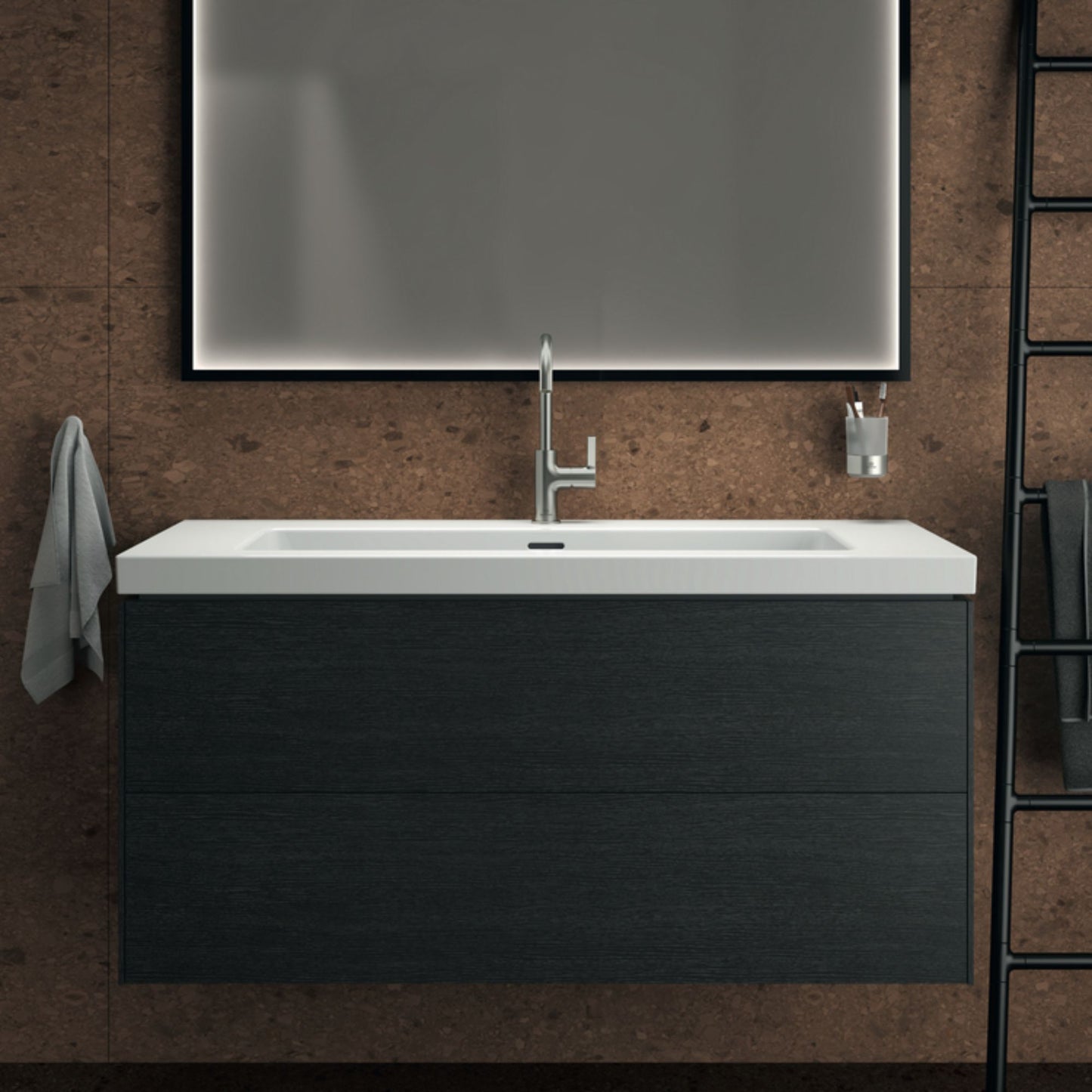 IDEAL STANDARD CONCA SPECCHIO QUADRATO 120x120cm con doppia luce led perimetrale
